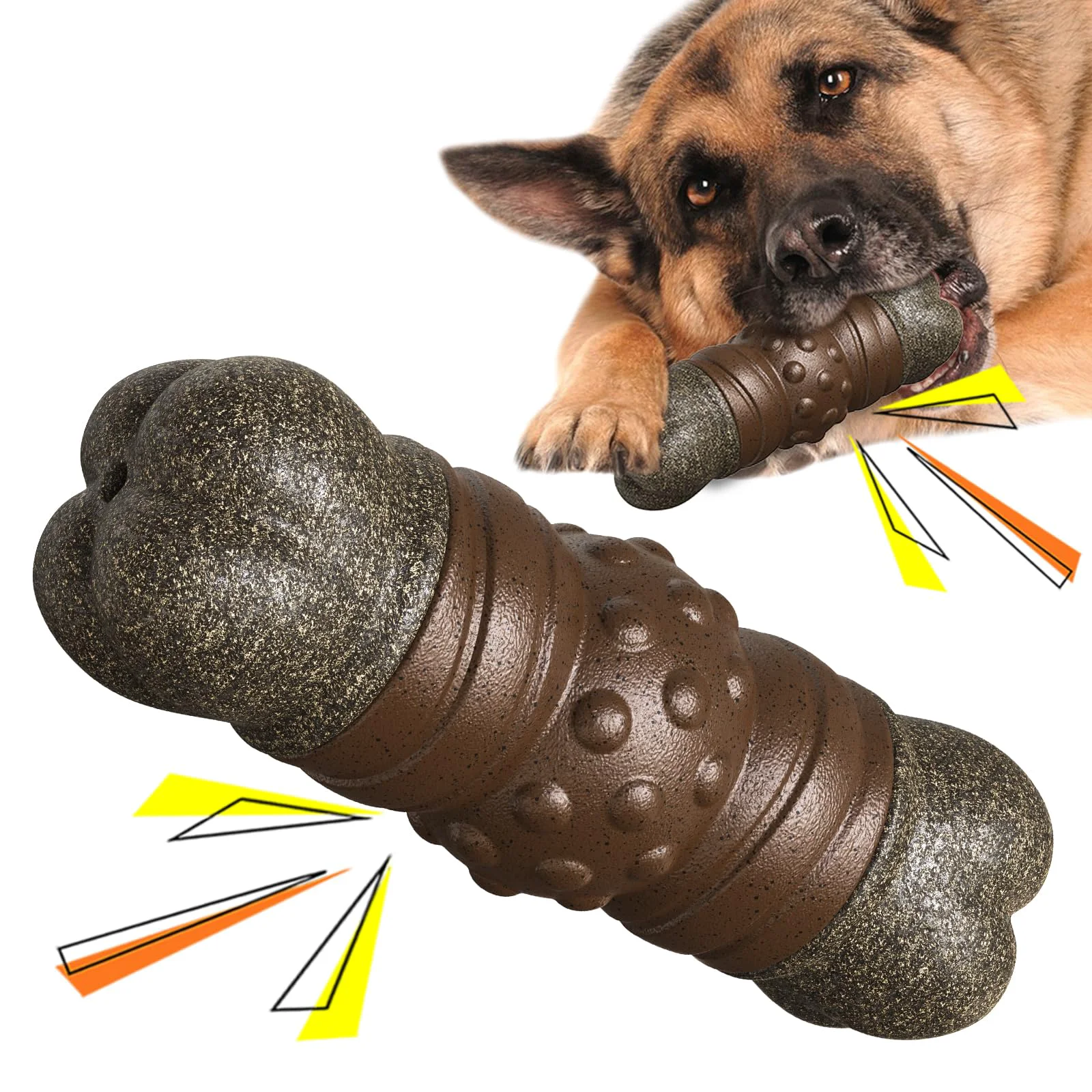 Exclusive Monotre Dog Chew Toys for Aggressive Chewers Indestructible Squeaky Interactive Toy Next-Generation