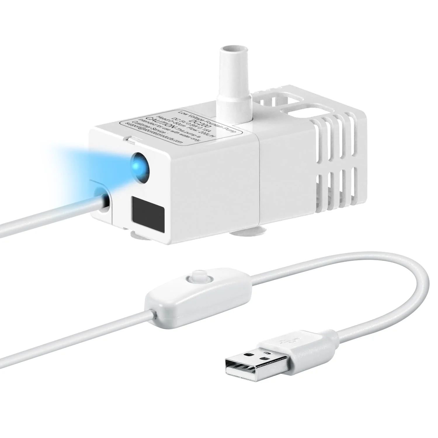 Elite Veken Upgraded Pump for 50oz 95oz 108oz Pet Fountain Ultra Quiet USB-Powered Lightweight