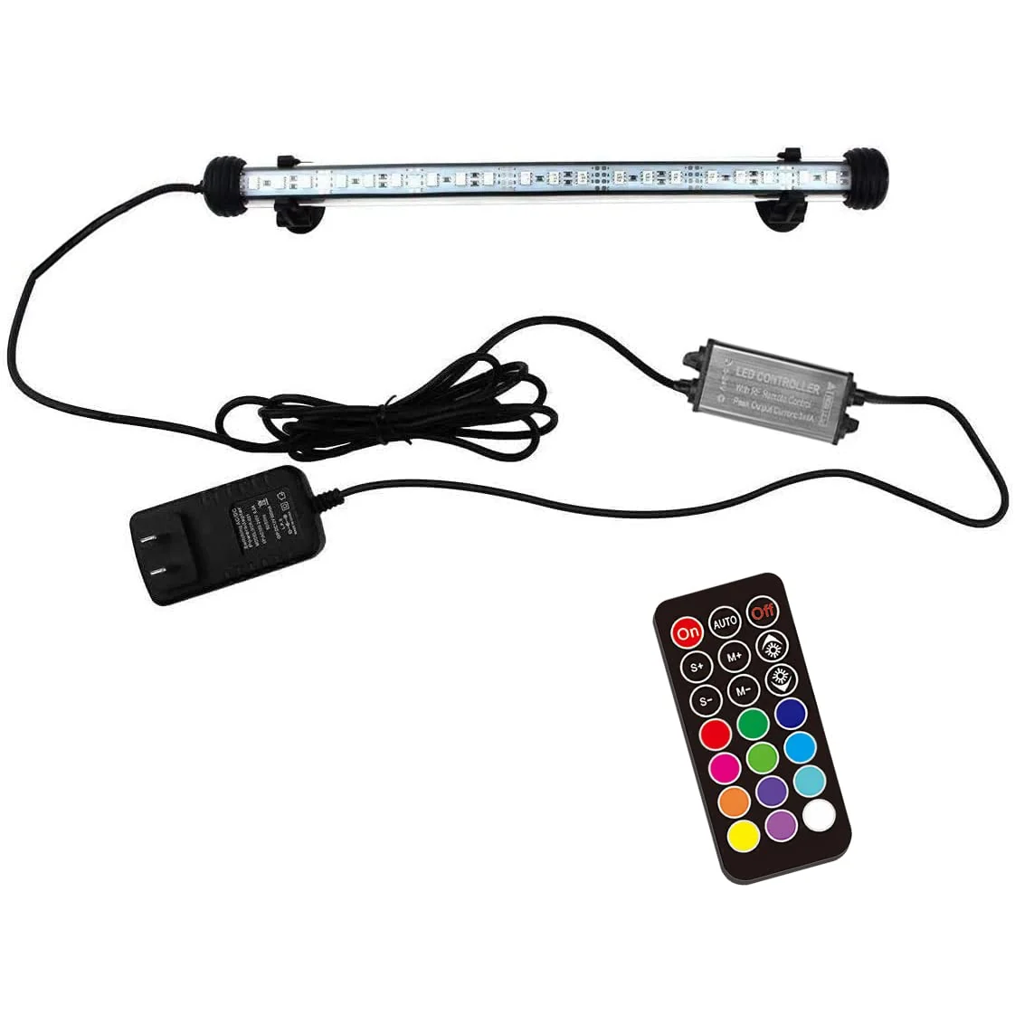 Eco-Friendly COVOART LED Aquarium Light 11.5in RGB Submersible with 15 LEDs Memory IP68 Artisan