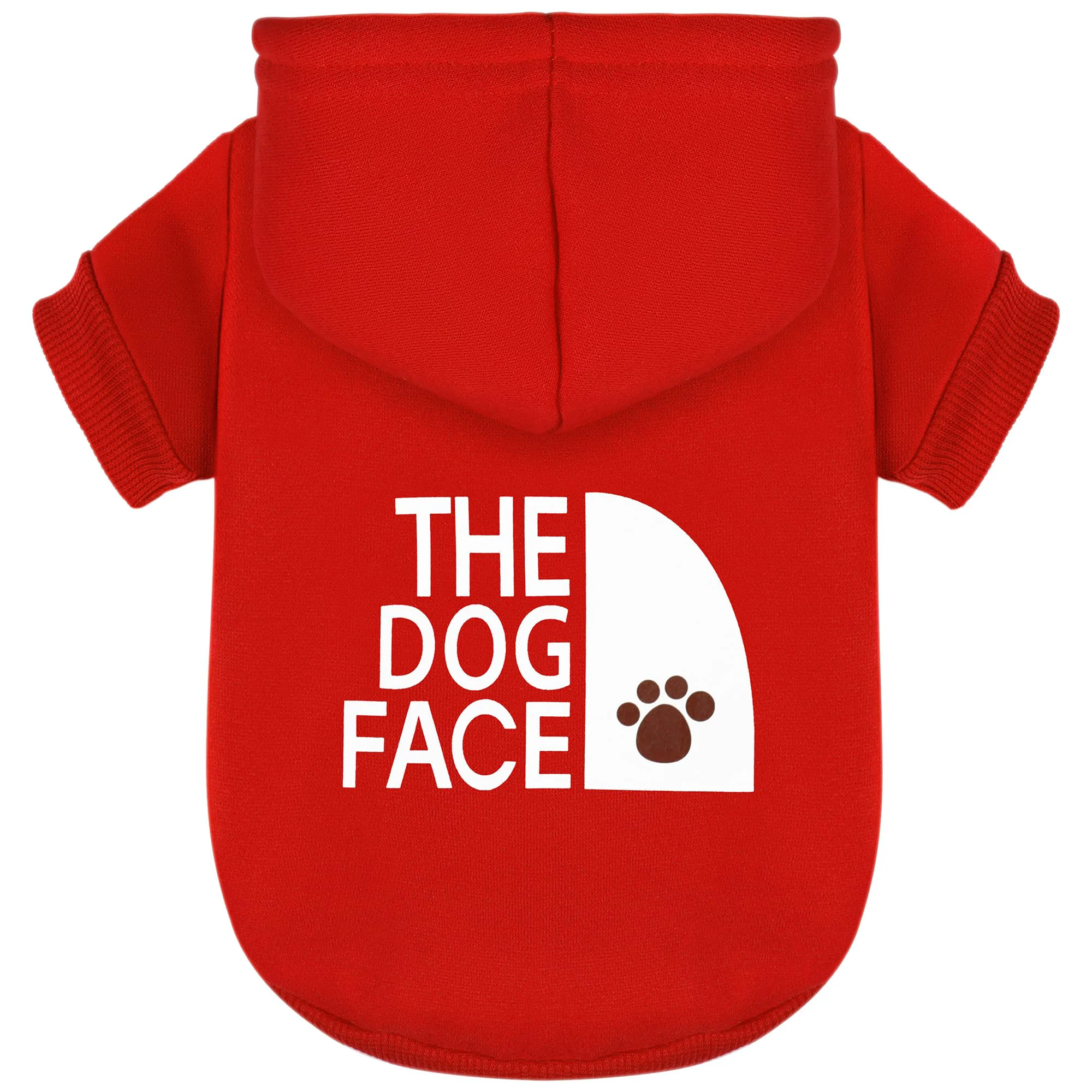 Unique Paiaite Red Chihuahua Dog Hoodie – The Dog Face Print Sweater Coat for Winter Warmth Lightweight
