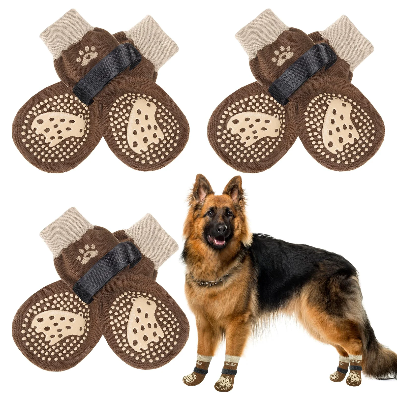 Proven SCENE 6Pcs Anti-Slip Dog Socks Traction Paw Protection Lick Prevention World-Class