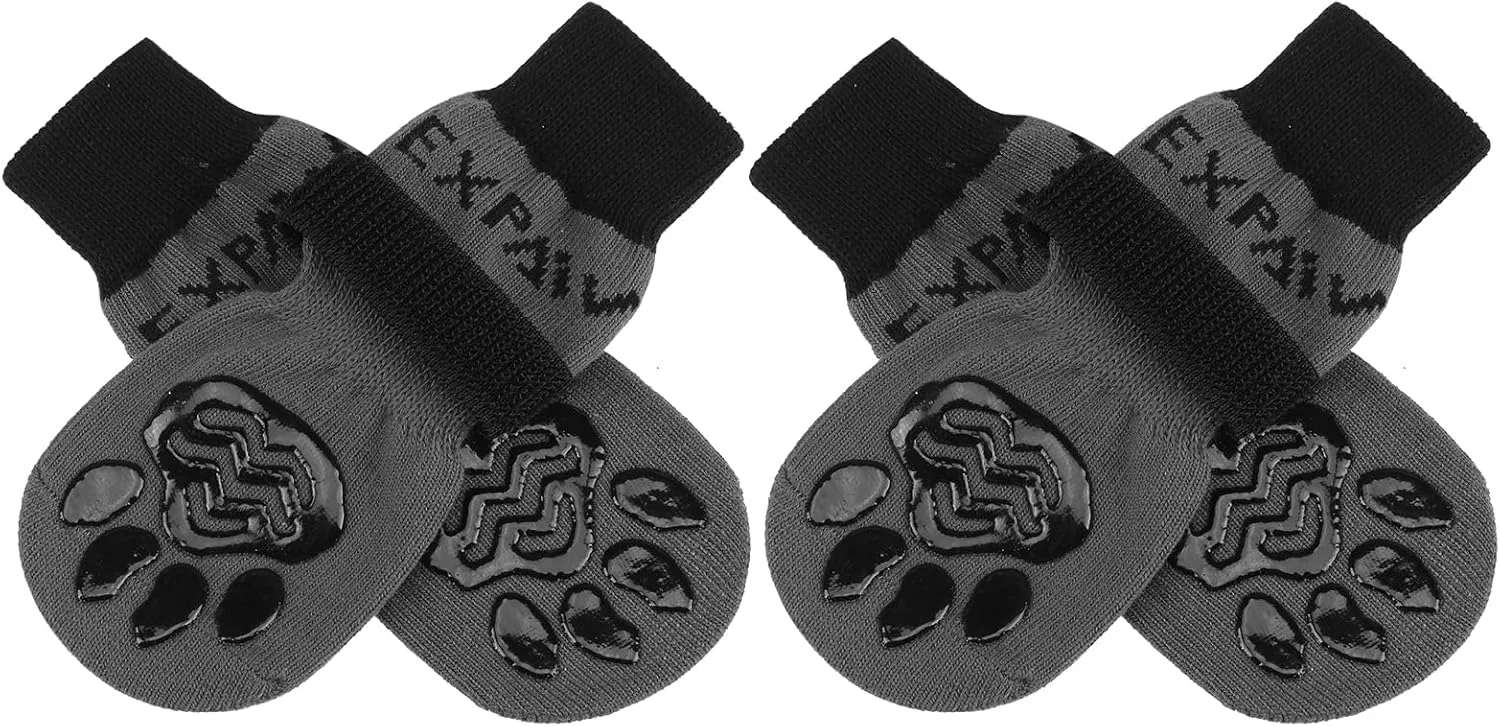 Trendy EXPAWLORER Anti-Slip Dog Socks — Traction Paw Protection Licking Prevention Specialty