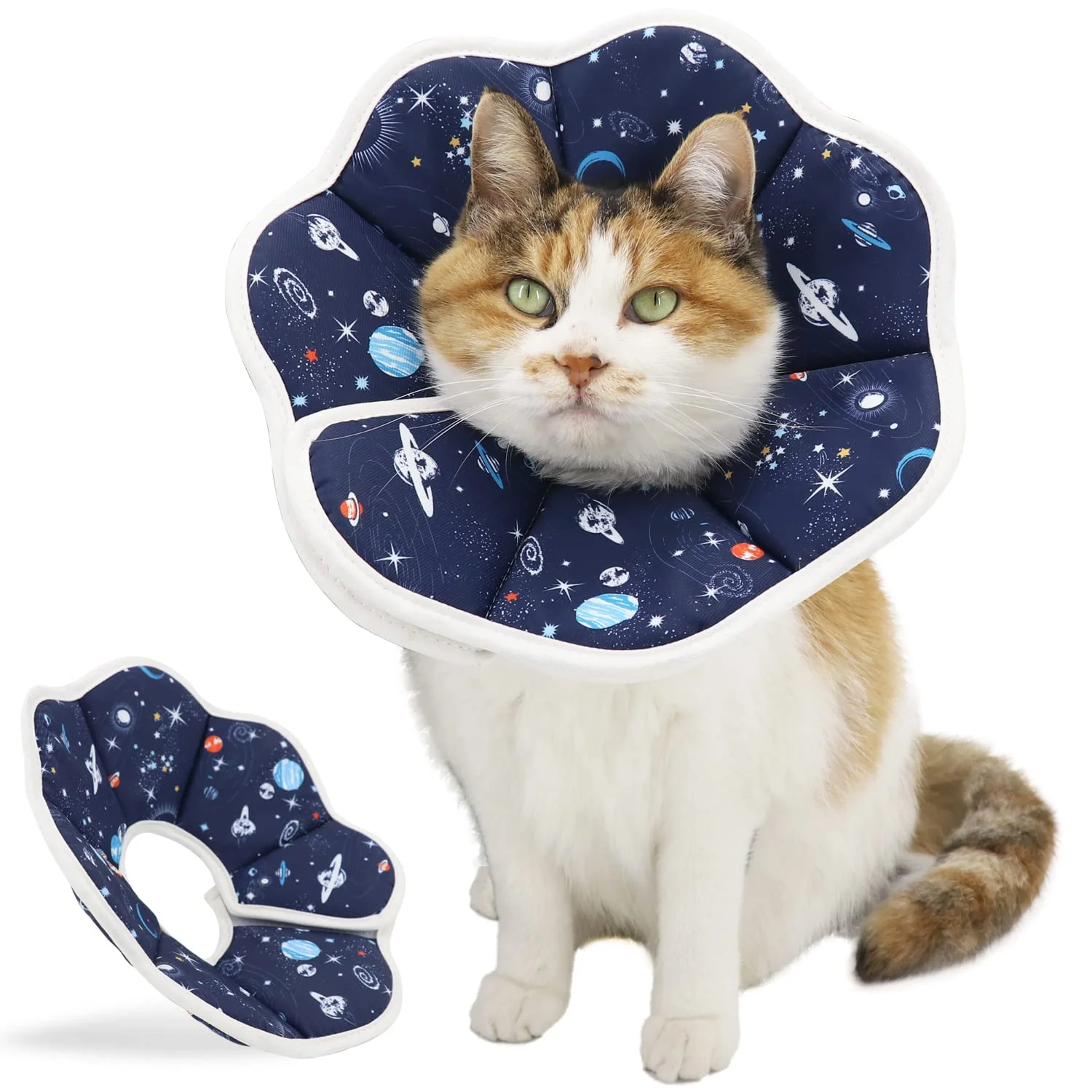 Excellent QIYADIN Soft Cat Cone – Adjustable Recovery Collar for Cats Large Next-Generation