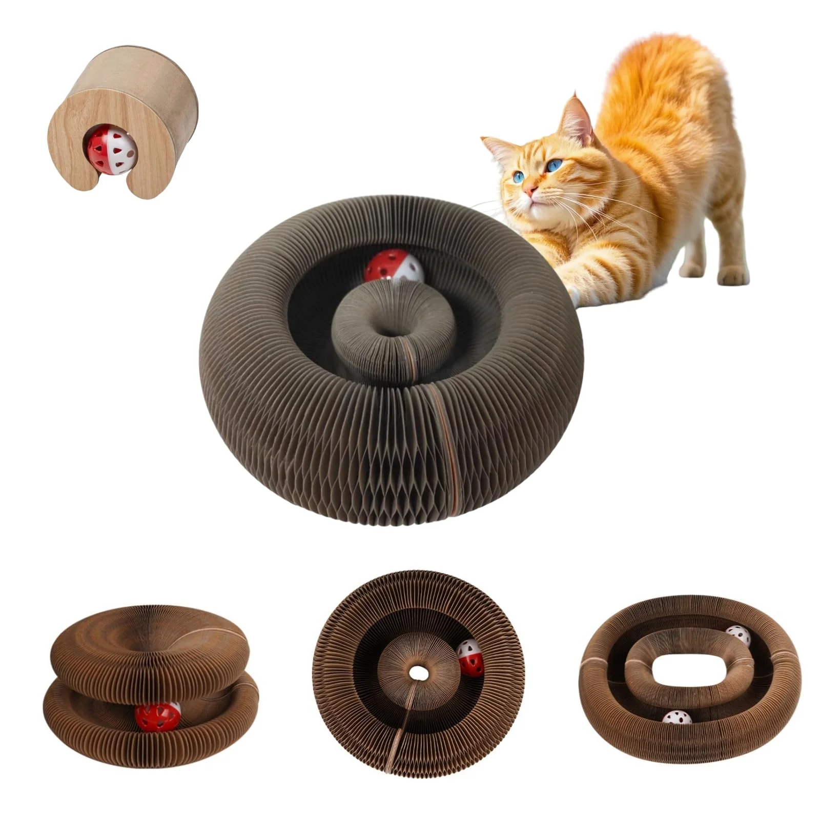 Luxury MoeQOassis Organ Cat Scratching Board – Foldable Reversible Infinity Toy for Indoor Cats Furniture ProtectionMoeQOassis Organ Cat Scratching Board High-Performance