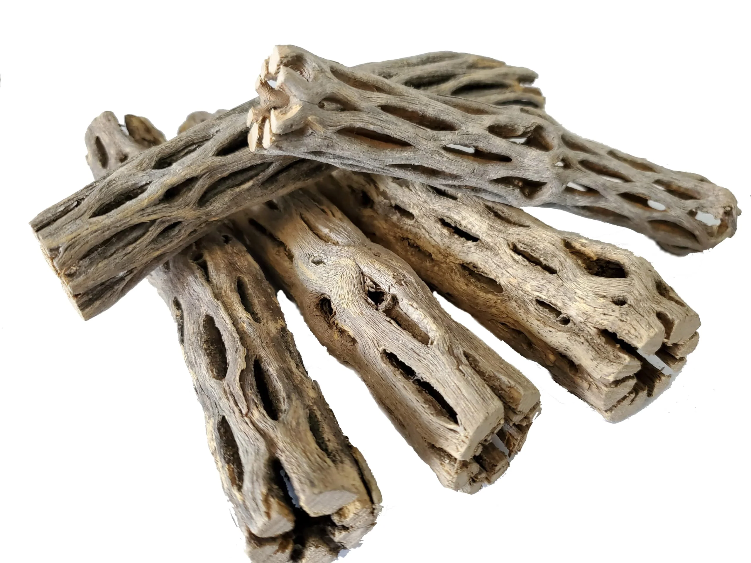 Recyclable SoShrimp Natural Cholla Wood for Aquarium Decoration – 6 Inch 5 Pack High-Performance