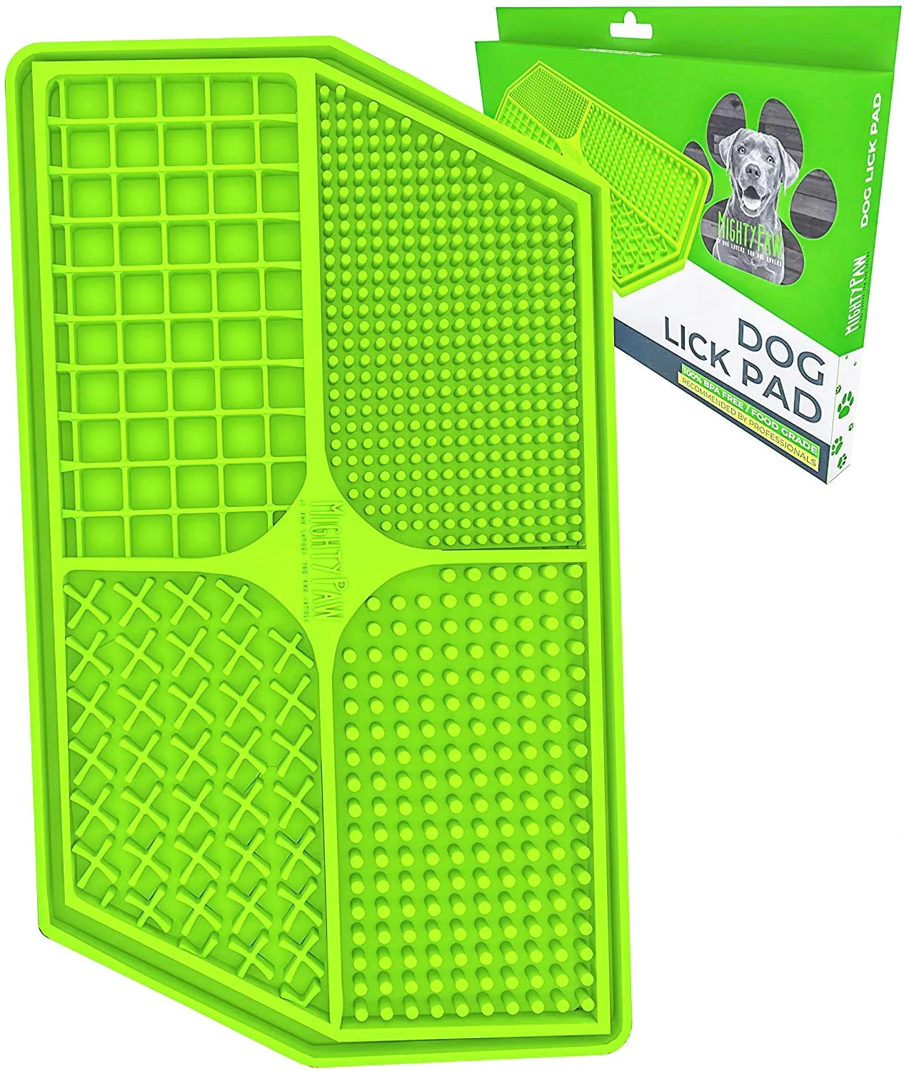 First-Class Mighty Paw Dog Lick Pad – BPA- Silicone Mat for Anxiety Relief Slow Feeding Grooming Effective
