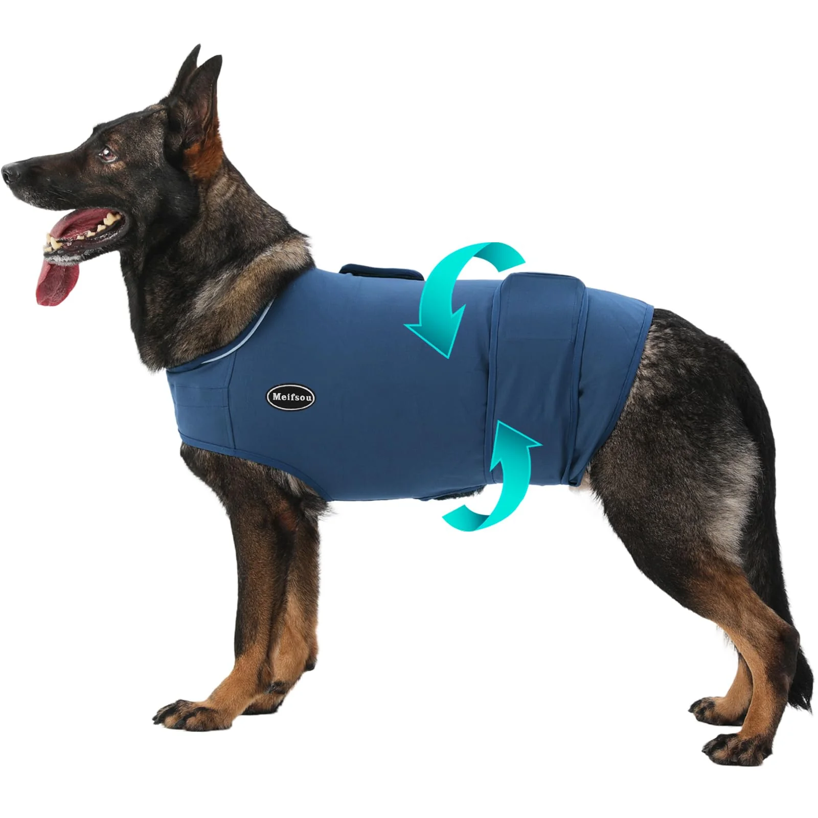 Unique Meifsou Dog Anxiety Vest – Skin-Friendly Thunder Jacket for Calmer Dogs Casual