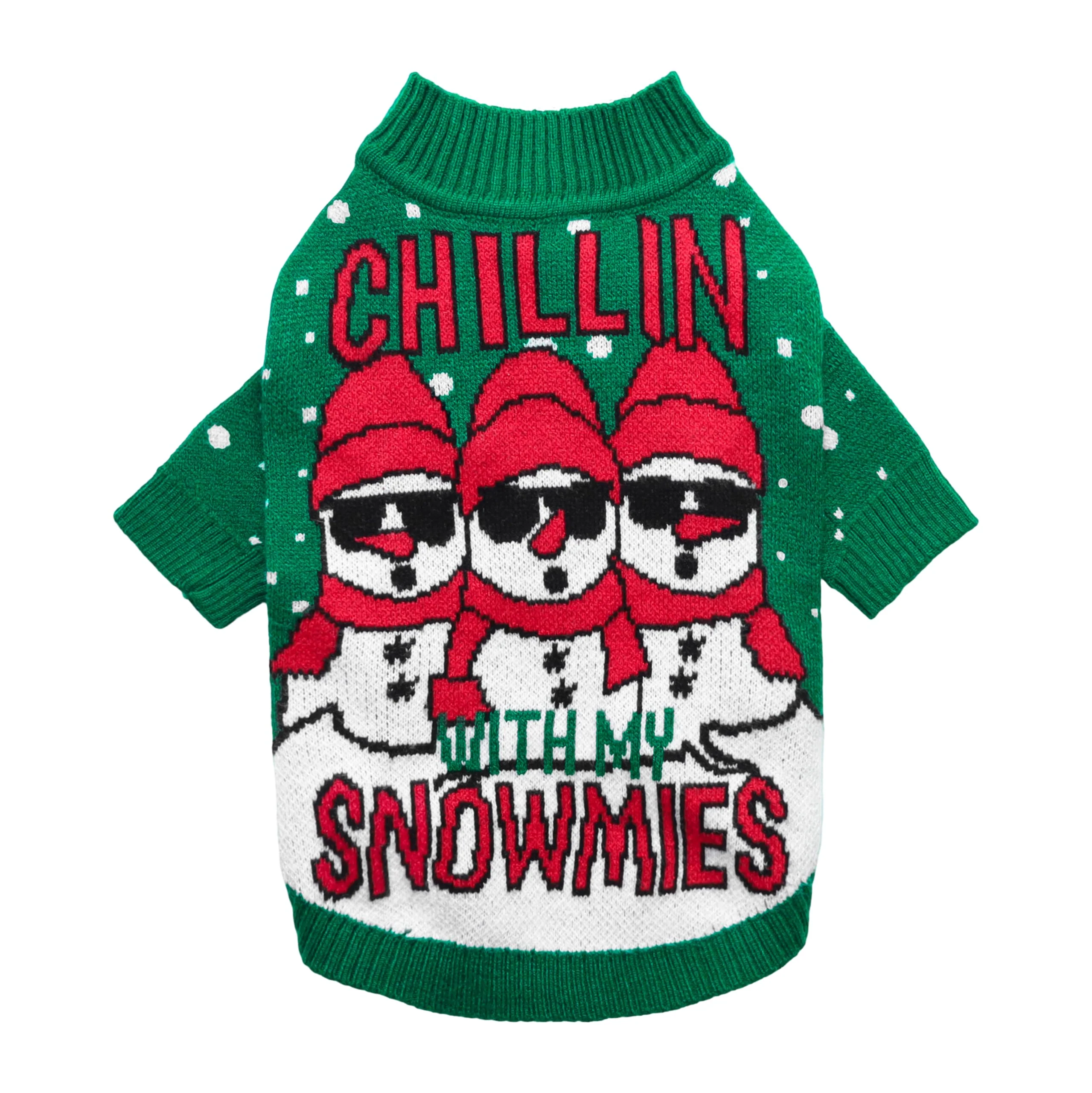 Easy-to-Use Fitwarm Chillin with My Snowmies Dog Ugly Christmas Sweater — Small Winter Outfit Smooth