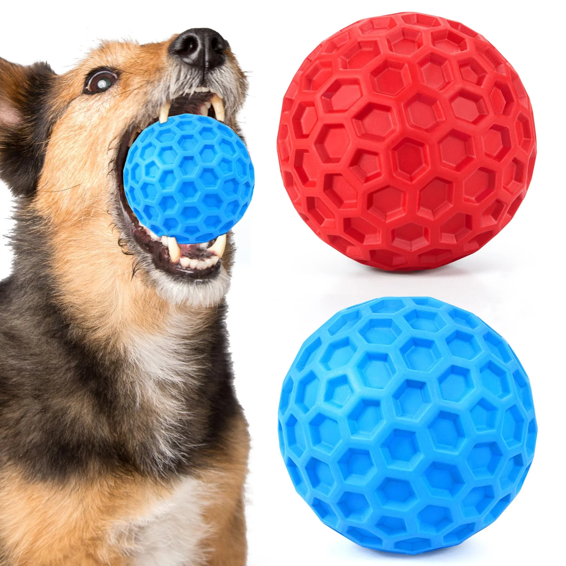 Elite ZRIFAQESW Squeaky Dog Toys for Aggressive Chewers — Indestructible Heavy-Duty Balls Elegant