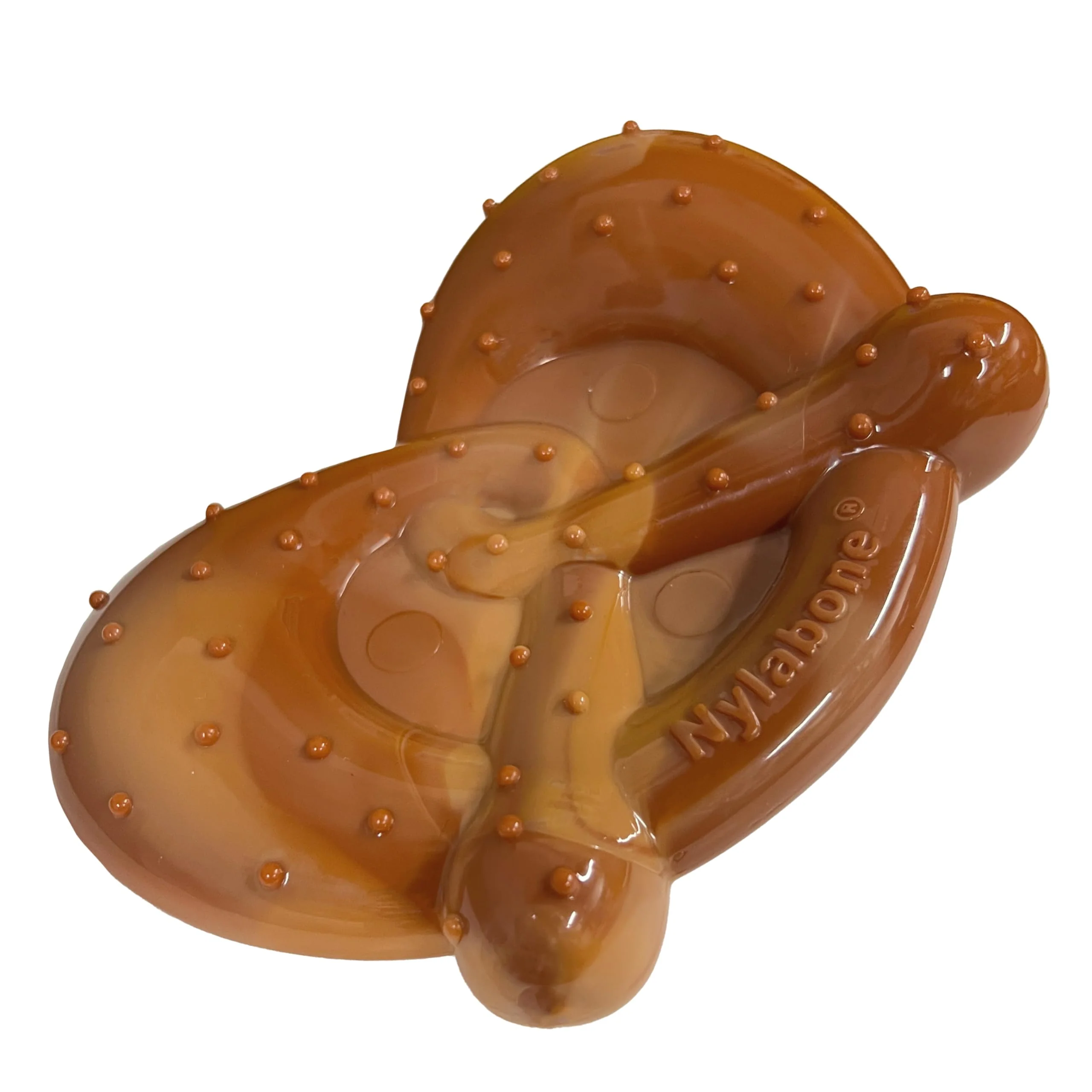 Flexible Nylabone Pretzel Power Chew Toy for Large Dogs – Bacon Peanut Butter Flavor Durable Chew for Aggressive Chewers Authentic