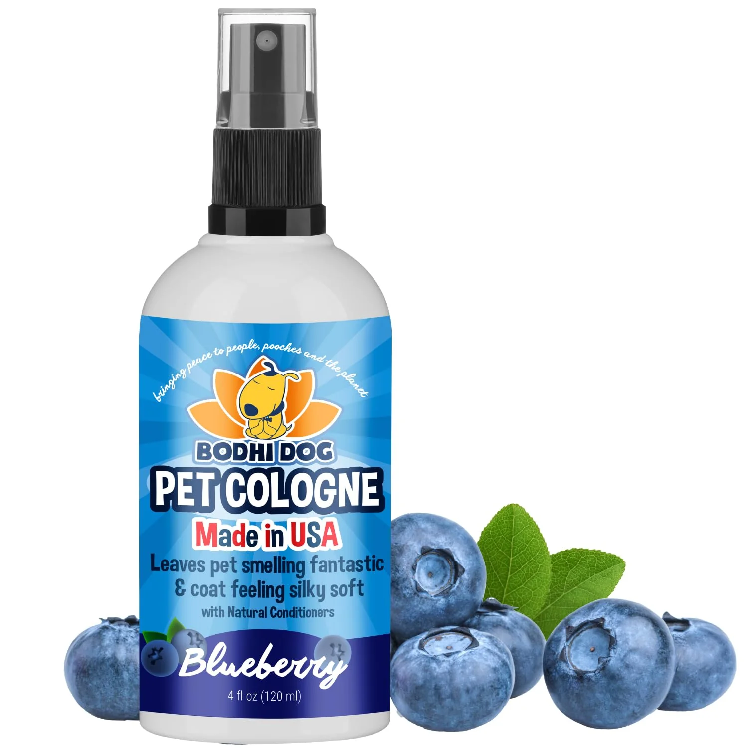 Easy-to-Use Bodhi Dog Natural Dog Cologne Blueberry – Premium Scented Deodorizing Pet Perfume for Dogs Cats Made in USA Professional