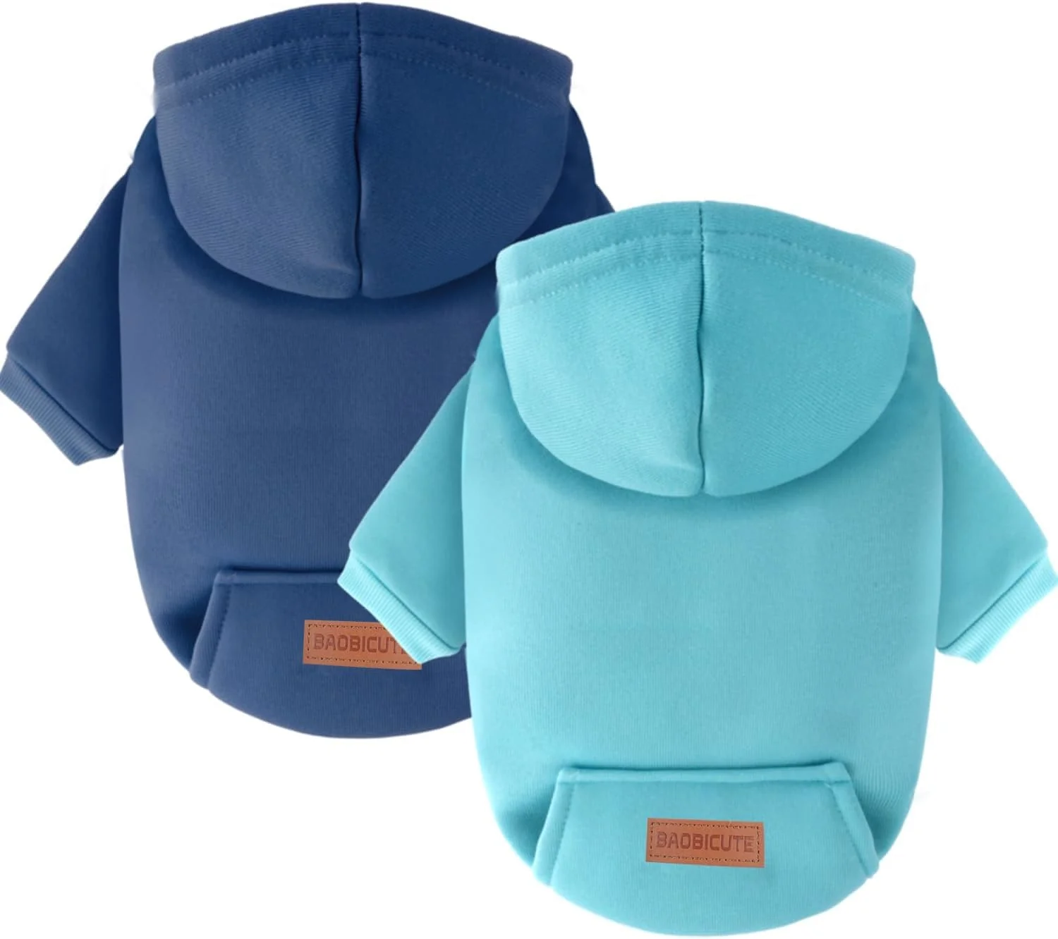 Efficient BAOBICUTE 2-Pack Dog Hoodies – Warm Fleece-Lined Sweaters for Small Medium Dogs Navy Blue XS Proven