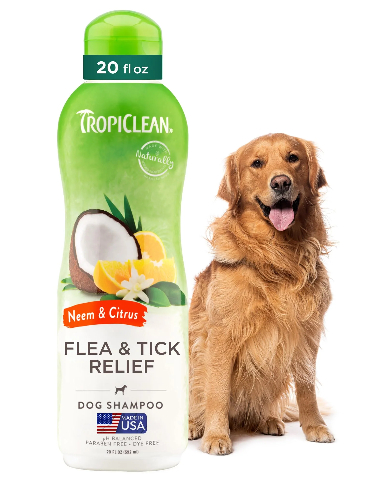 User-Friendly TropiClean Citrus Flea Tick Shampoo for Dogs – Soothing Bite Relief Fresh Citrus Scent Made in USA 20oz Elegant
