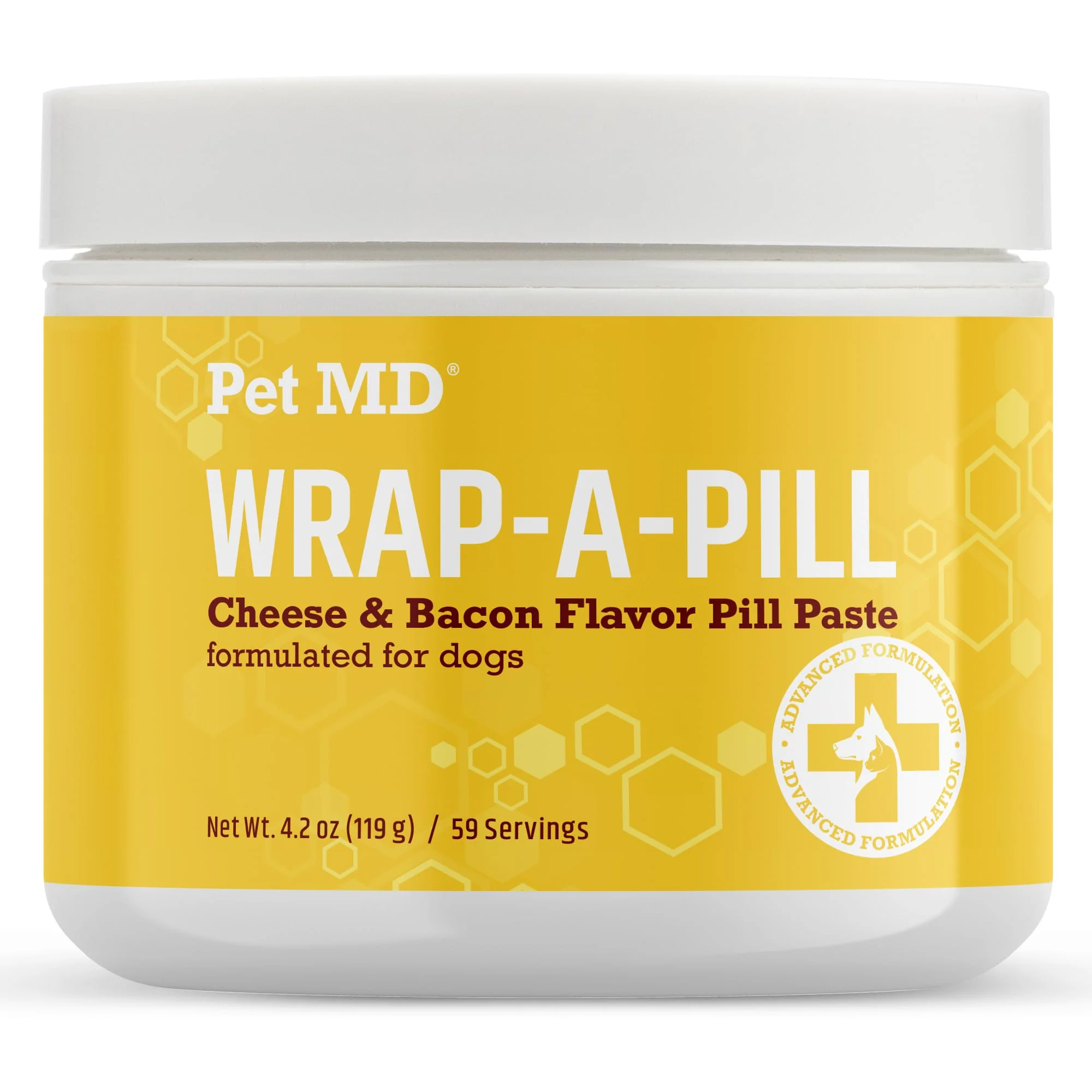 Original Design Pet MD Wrap A Pill Paste – Cheese Bacon Flavor Pill Pouch for Dogs 4.2 oz Traditional