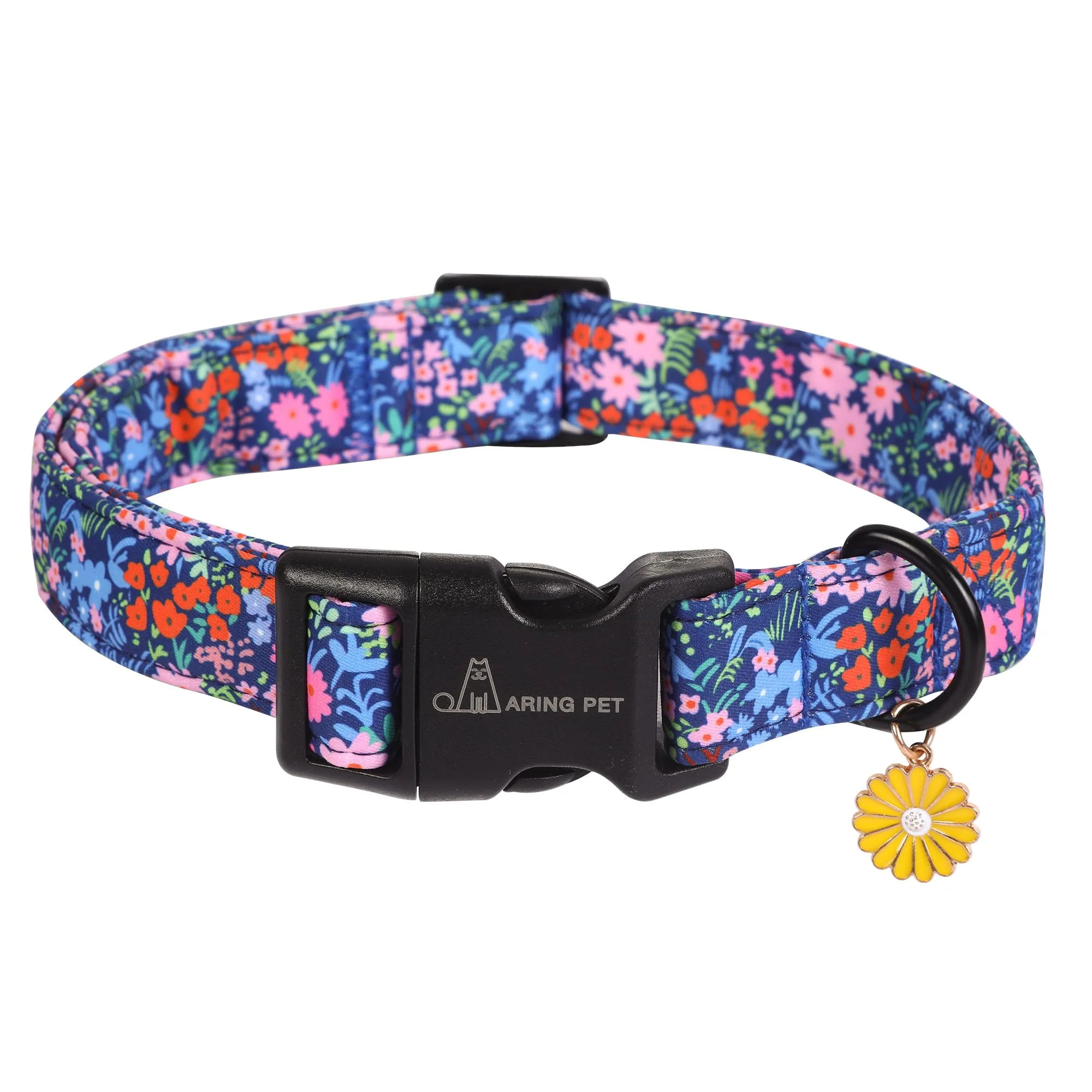 Crafted ARING PET Floral Dog Collar – Colorful Flower Collar for Dogs XS-XL High-Quality