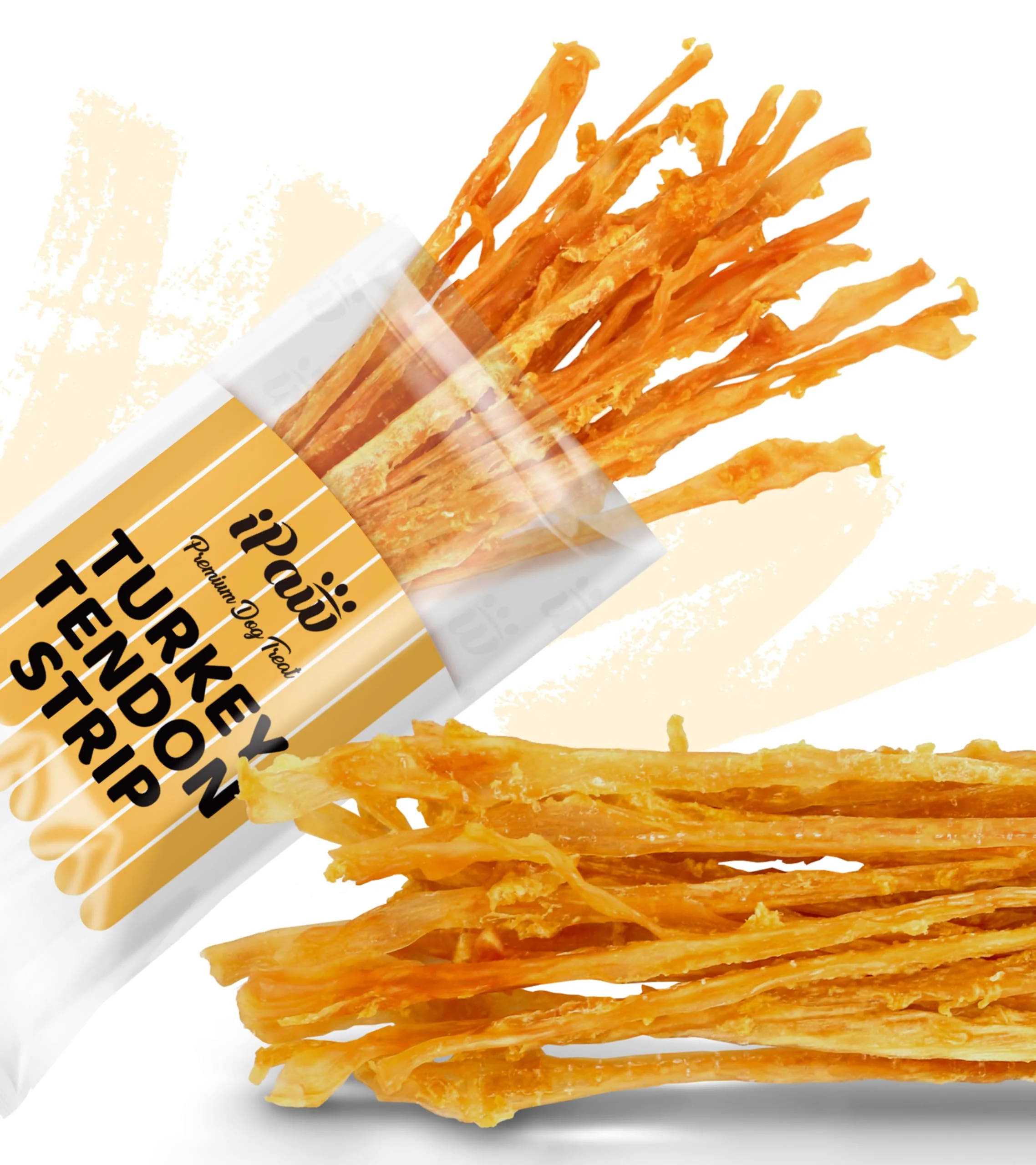 Traditional iPaw Turkey Tendons for Dogs Fine