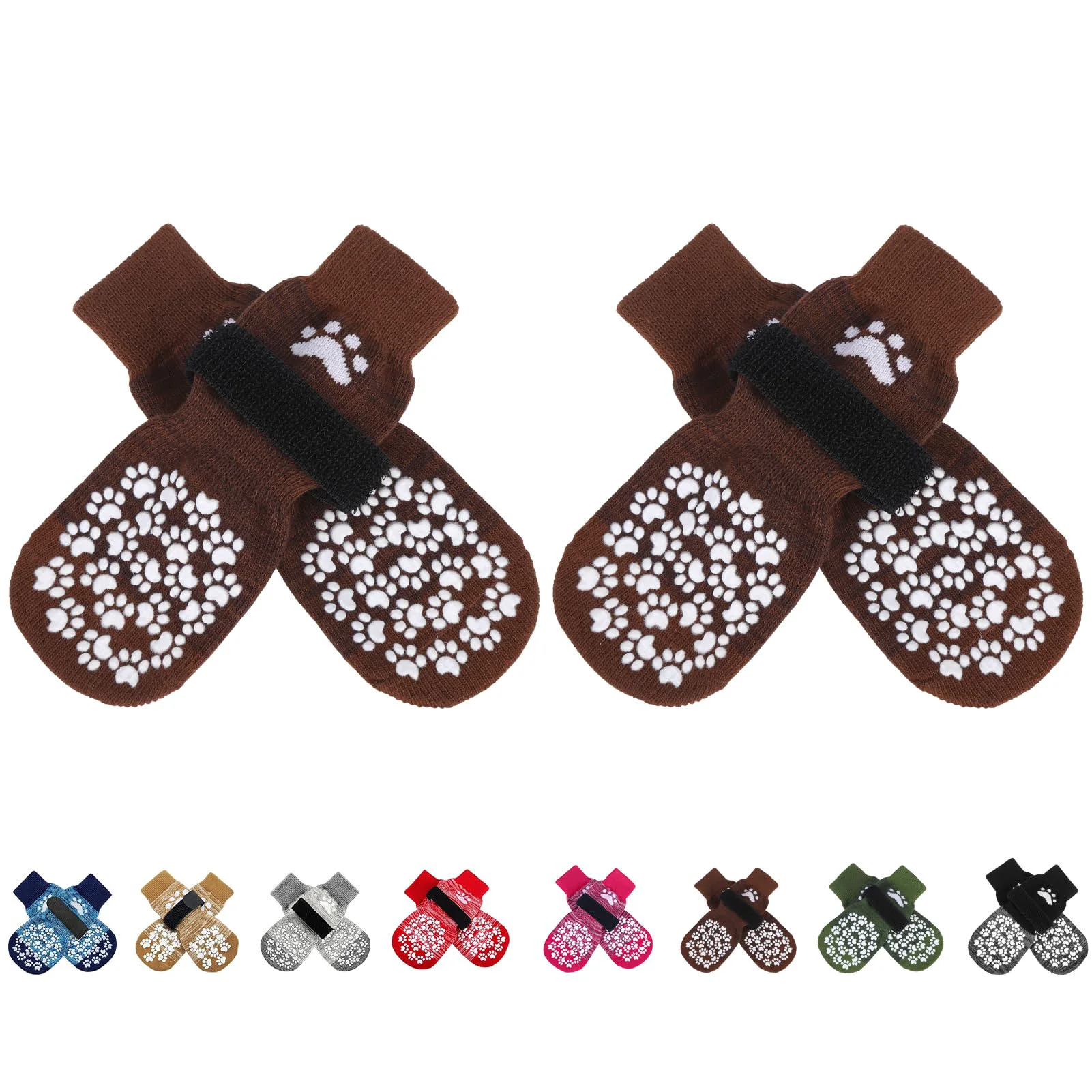 Smooth EXPAWLORER Anti-Slip Dog Socks – Traction Licking Prevention Paw Protection Coffee Trusted