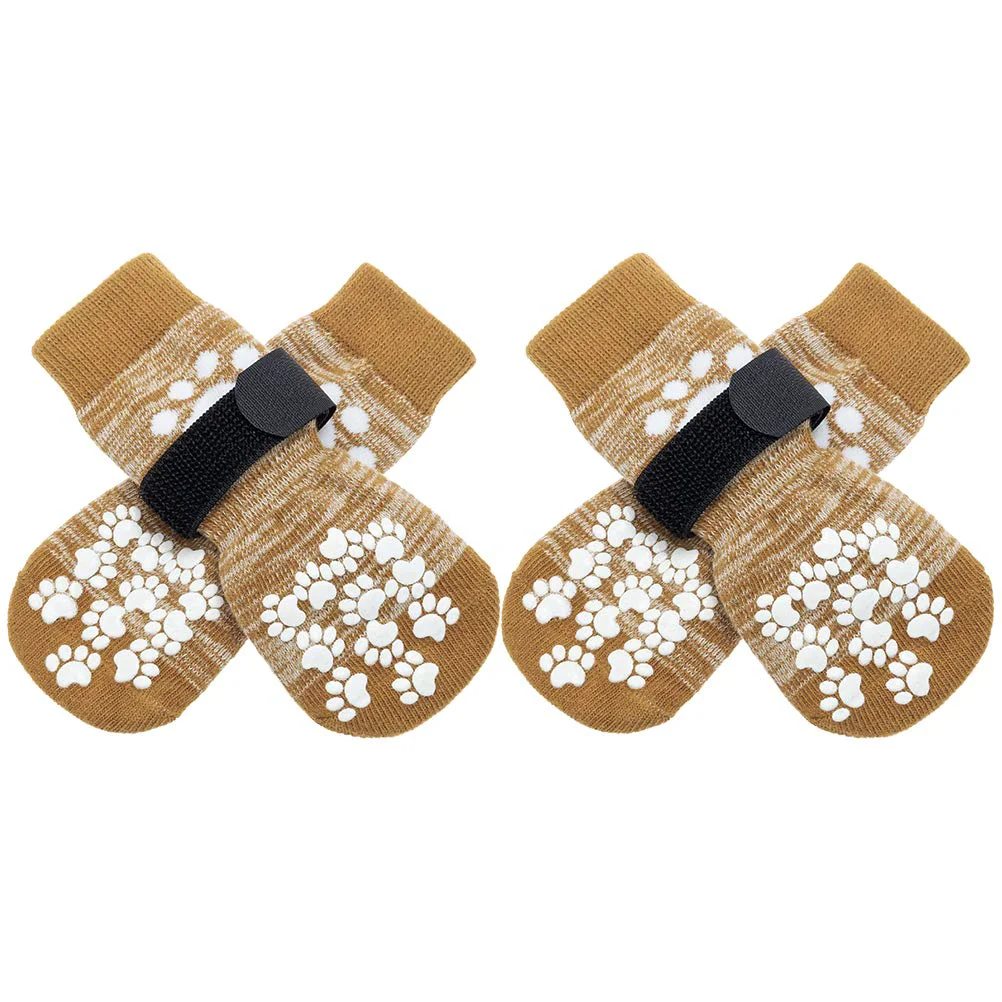 Stylish EXPAWLORER Anti Slip Dog Socks – Traction Boots for Paws on Hot Pavement Floors Fine