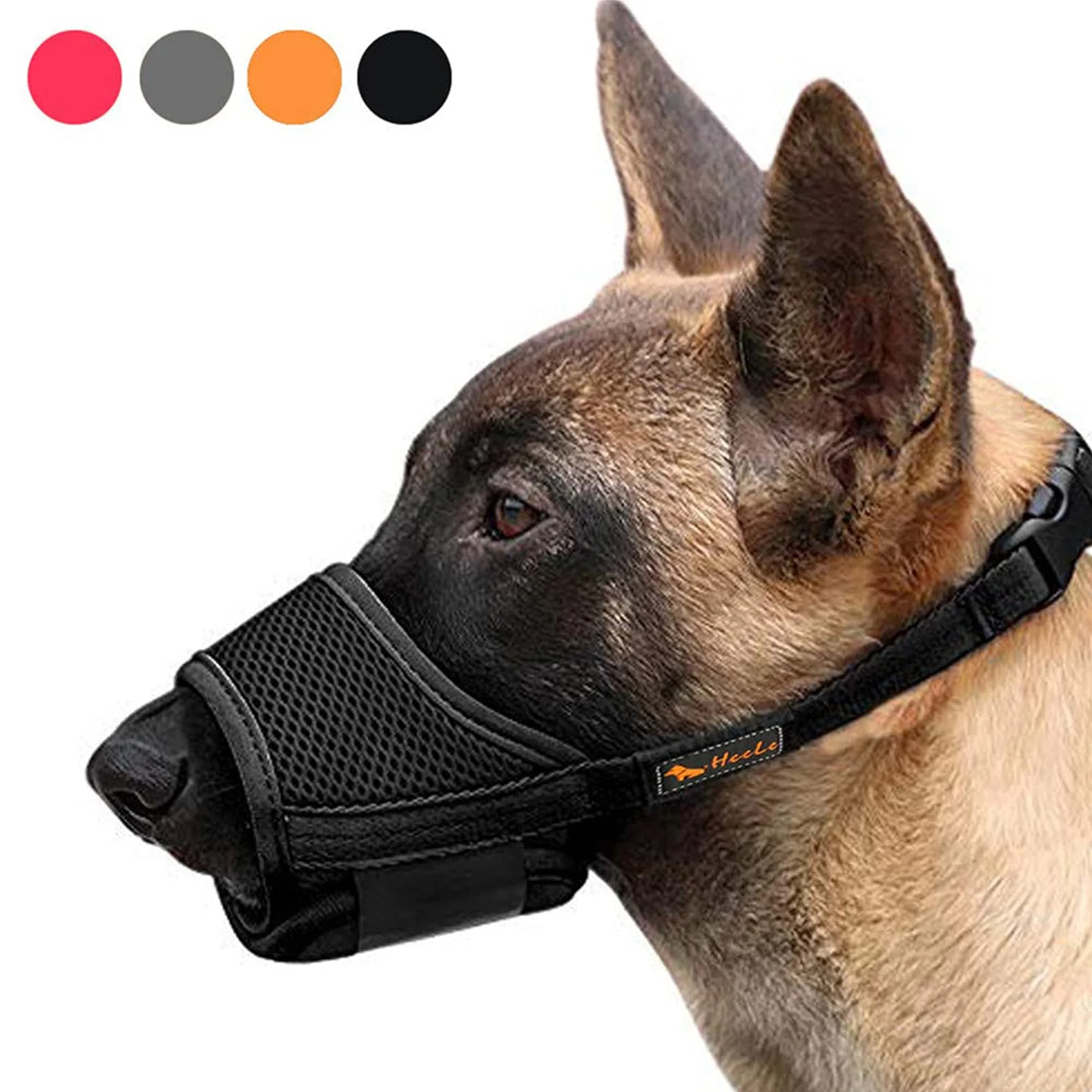 Traditional HEELE Dog Muzzle – Soft Nylon Breathable Adjustable Loop for Small to Large Dogs 4 Colors 4 Sizes High-End