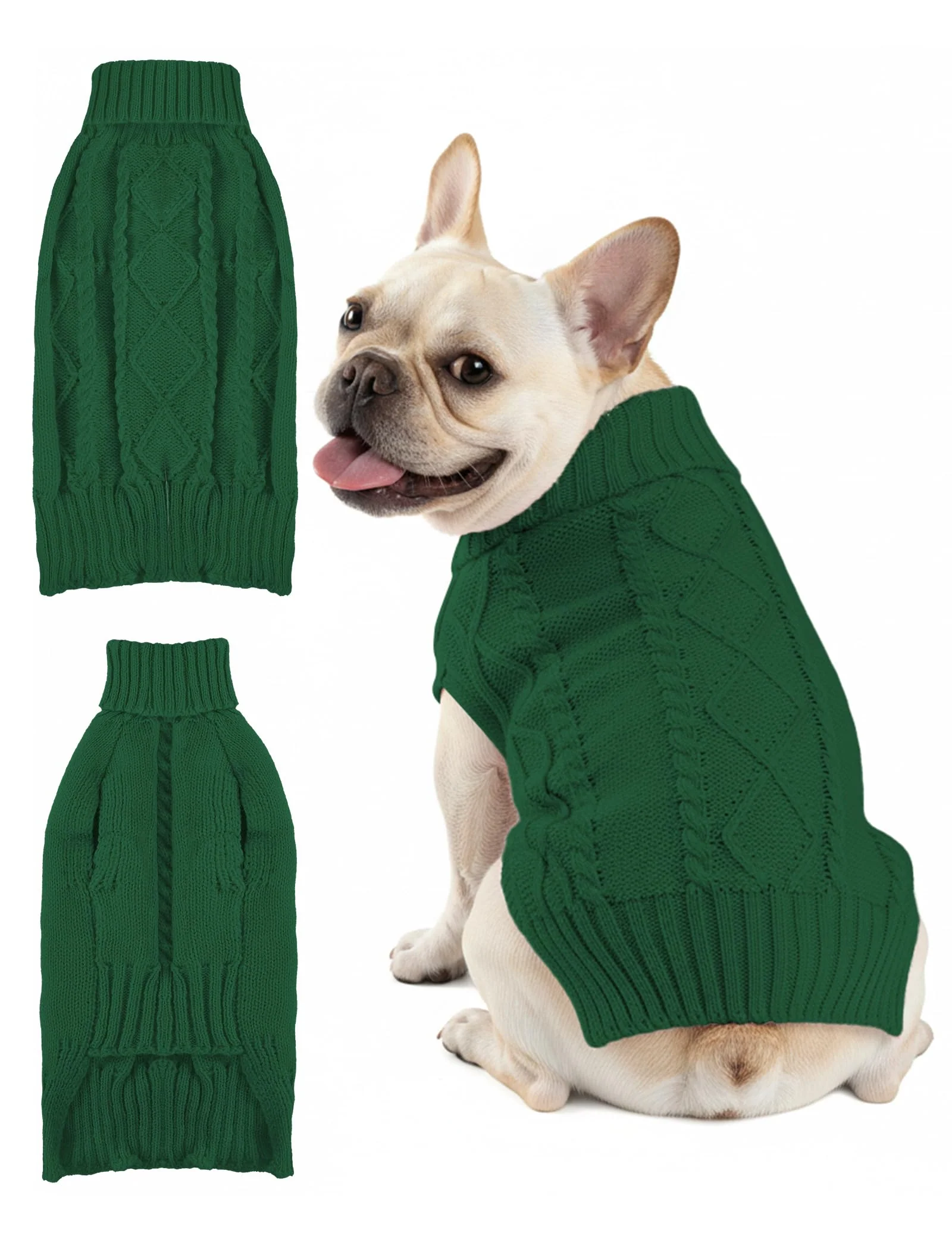 Casual AURUZA Dog Sweaters for All Breeds Soft Knit Turtleneck Coats Official