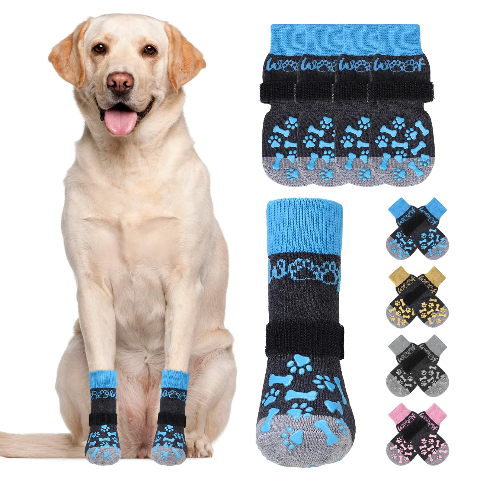High-End KOOLTAIL Dog Socks – Non-Slip Paw Protectors for Hot Cold Pavement Elegant