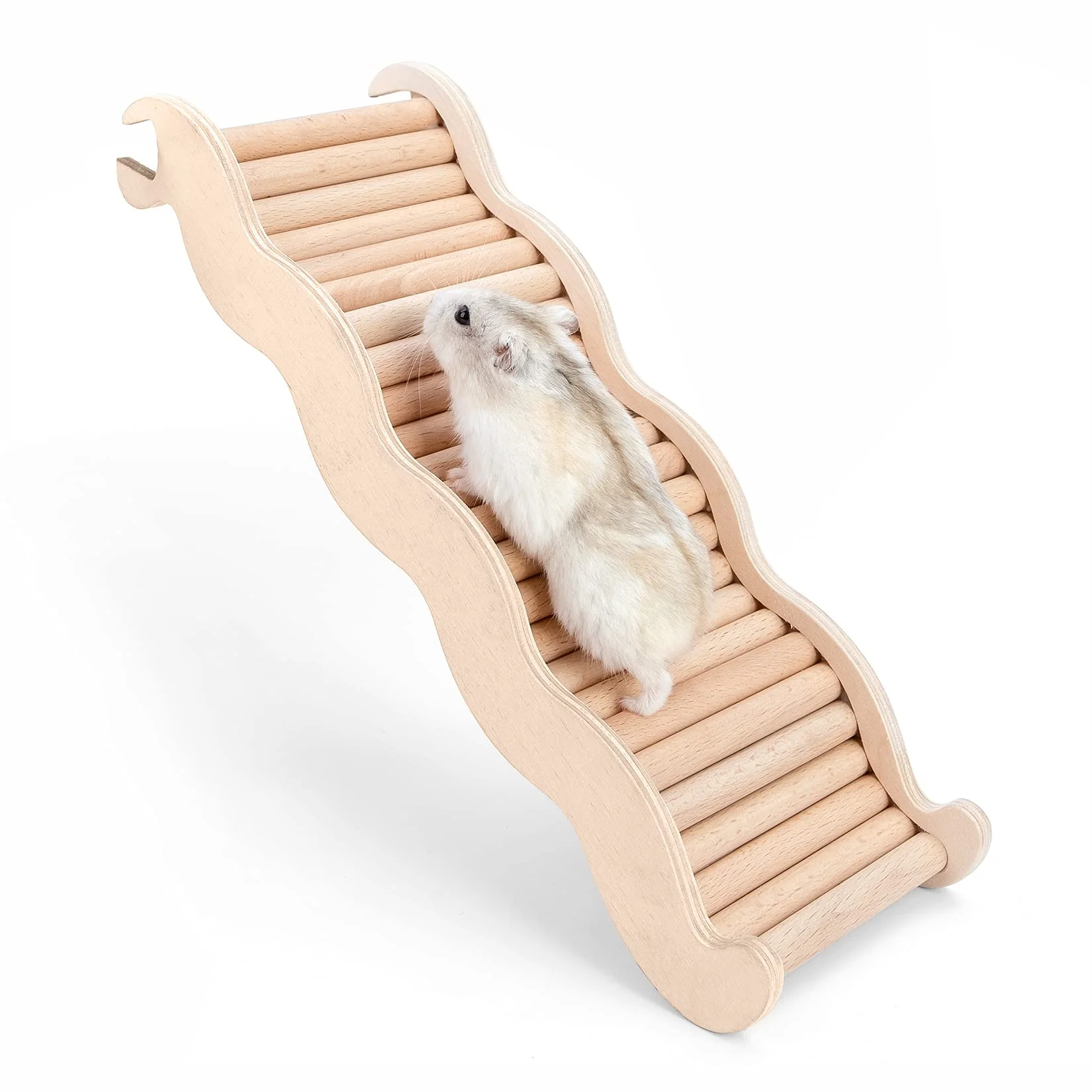 Luxury Niteangel Hamster Climbing Toy — Wooden Ladder Bridge for Small Animals Large 10.35 in L Reusable