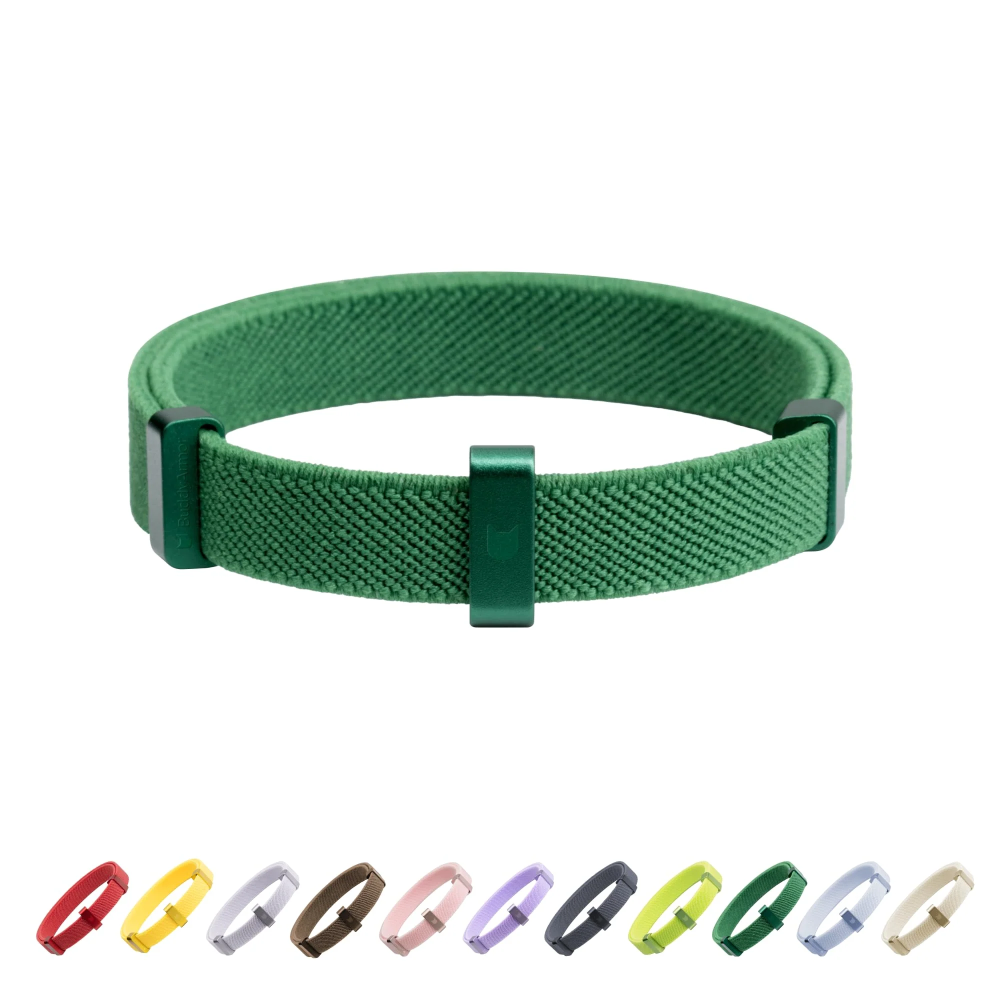 User-Friendly BuddyArmor Safety Cat Collar – Gold Award Design Elastic Quick Release Alpine Green Premium Material