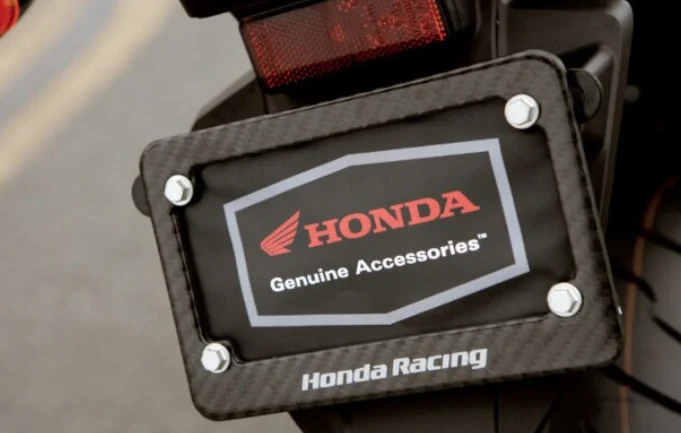 High-Quality Honda Racing Carbon Fiber License Plate Frame World-Class