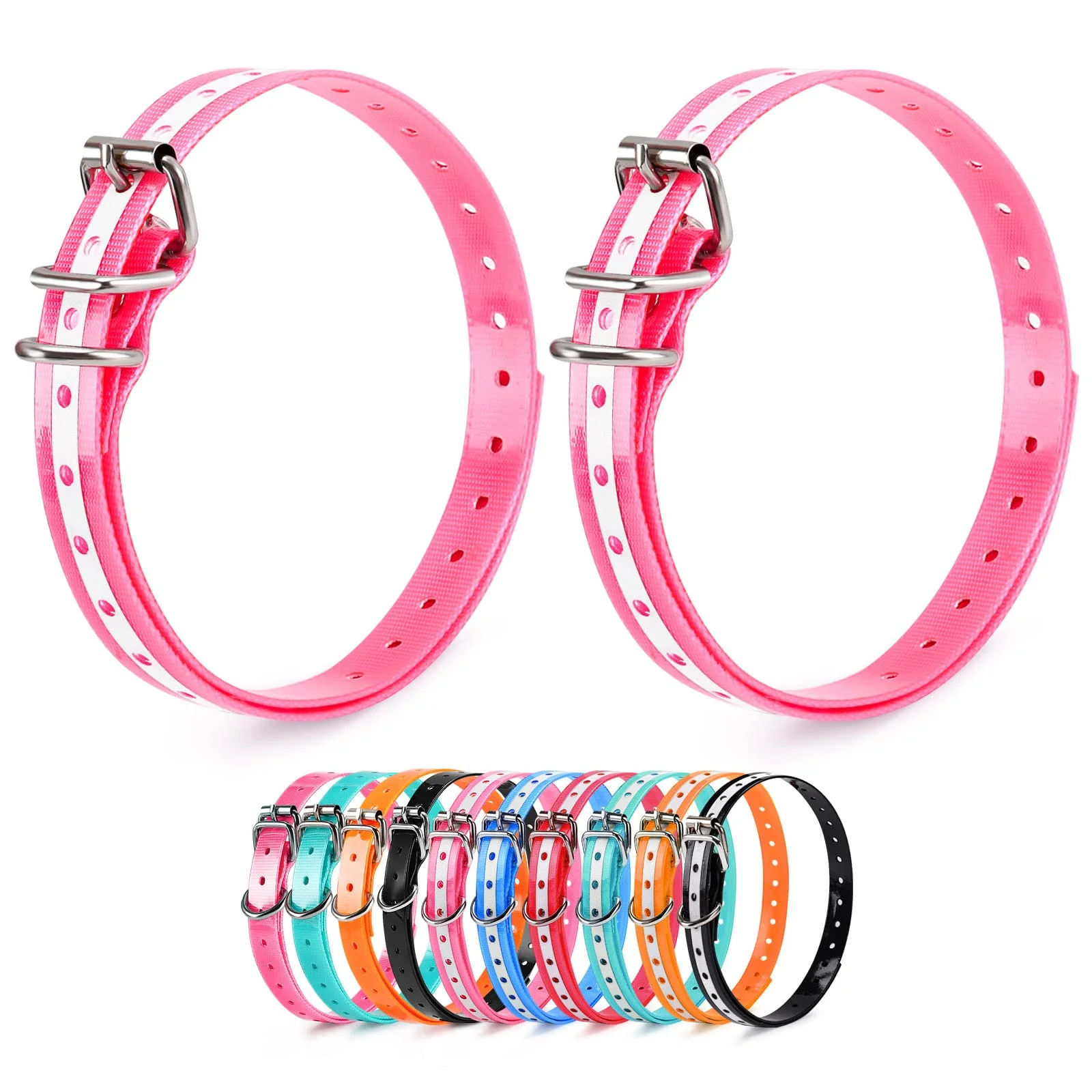 Casual LuckinPET Collar Strap 3 4 x 28 in – Reflective Adjustable Waterproof Compatible with Garmin PATPET Dogtra SportDOG Contemporary