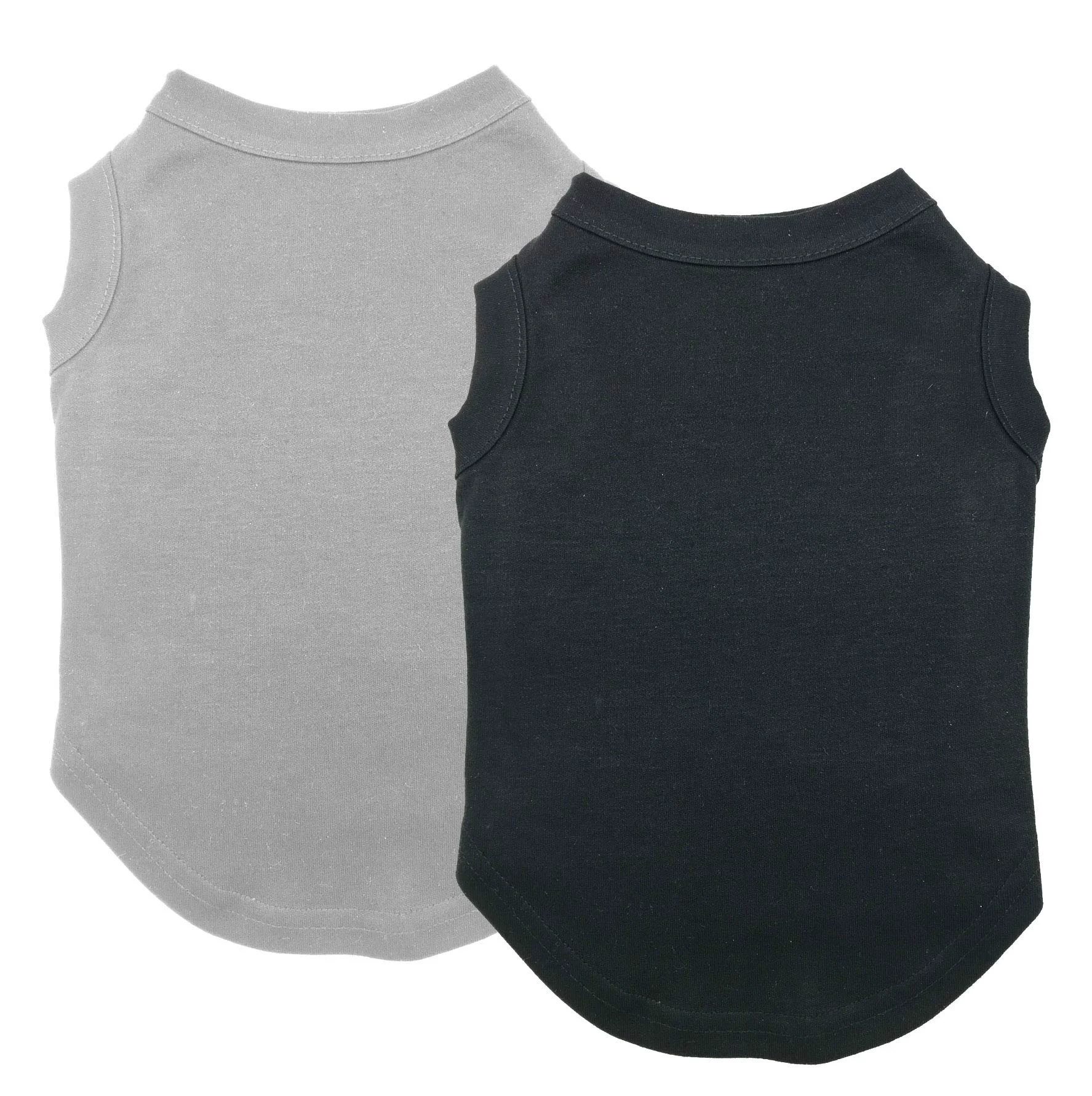 High-Grade Chol Vivi Dog Shirts XX-Large – Black Grey Sleeveless Tank Tops for Large Dogs Casual