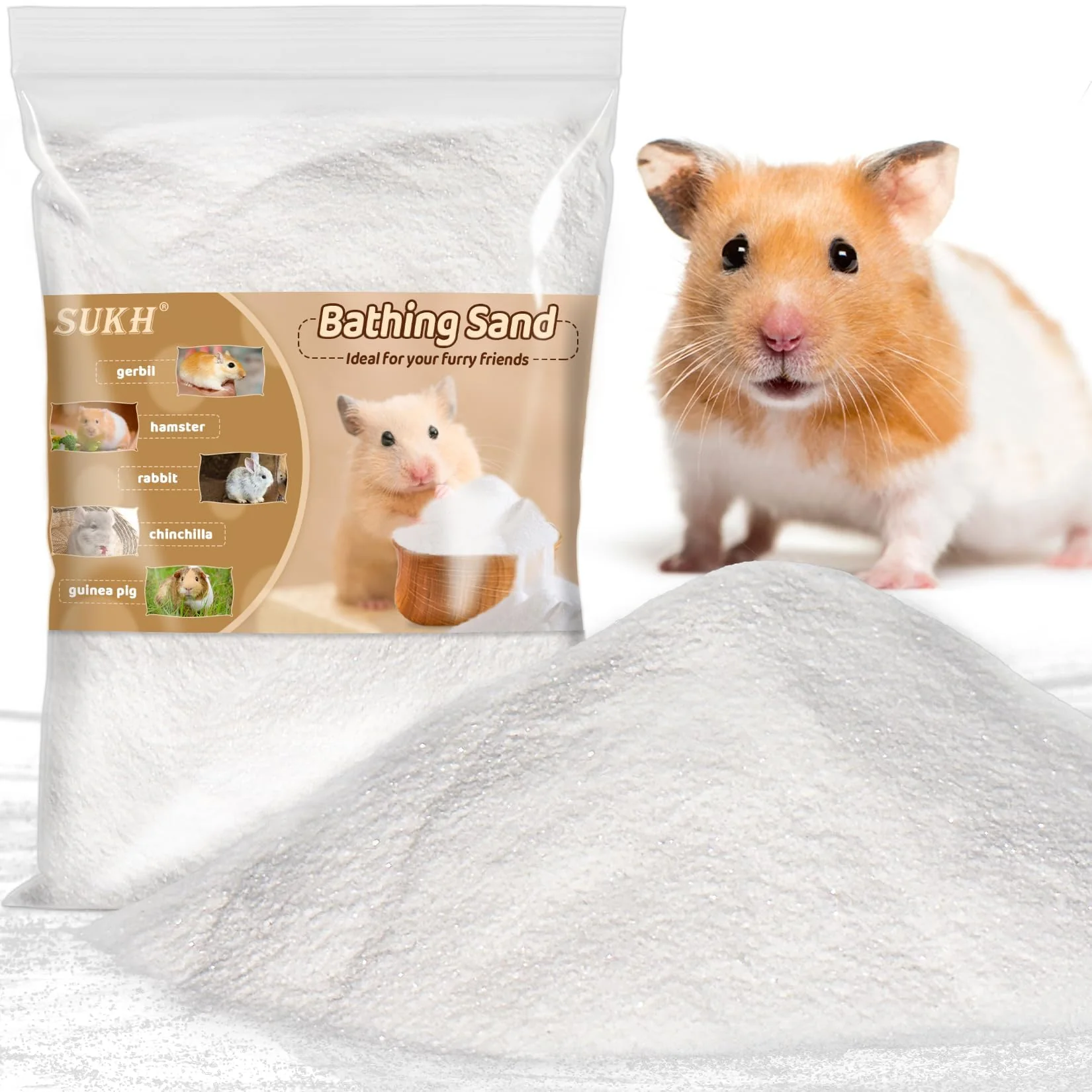 Outstanding Sukh 31oz Hamster Sand Bath – Fine Desert Silica Sand for Small Pets Official
