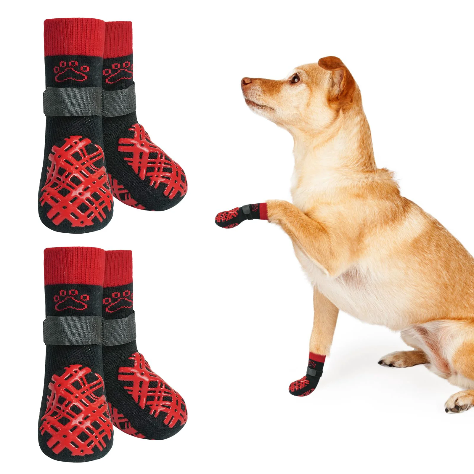 Trusted BEAUTYZOO Dog Socks Boots – Non-Slip Paw Protectors for Hot Pavement Hardwood Floors Small–Senior Practical