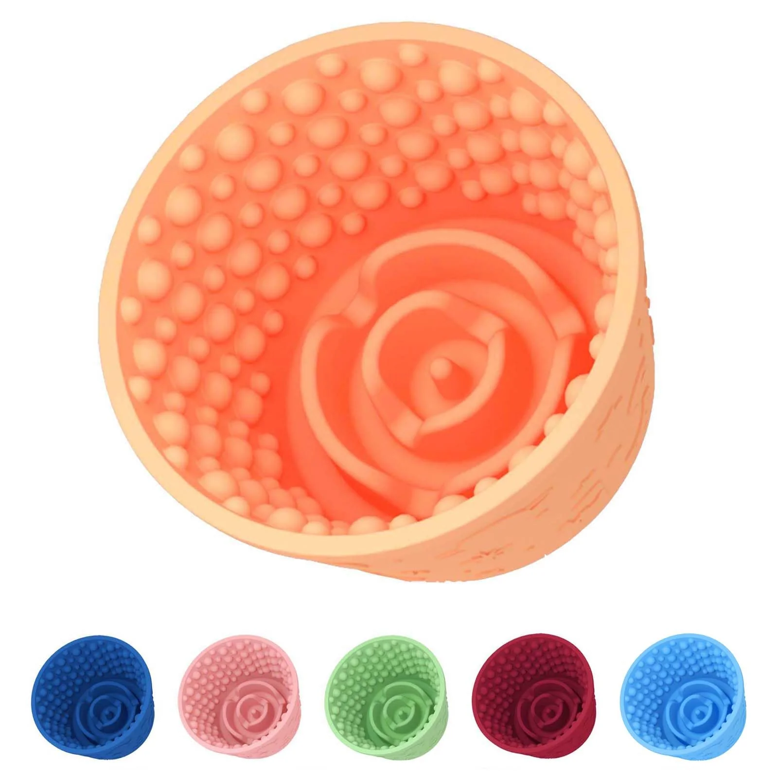 Functional ZOURYNUA Dog Slow Feeder Lick Bowl – Non-Slip BPA- Silicone 1.6 Cup Capacity Fast