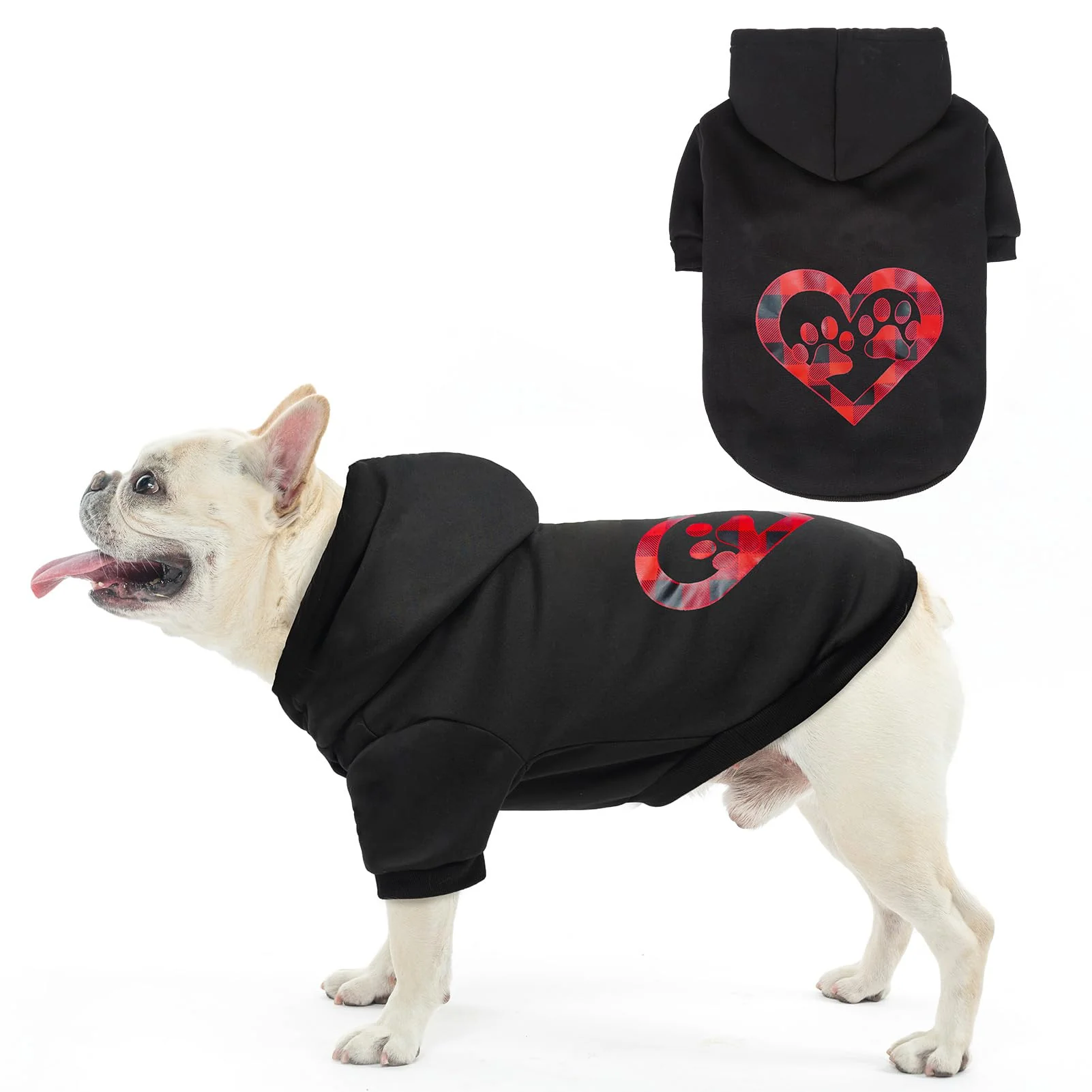 Contemporary SCENE Dog Hoodie with Leash Hole — Warm Fleece Sweater for Small to Large Dogs High-End