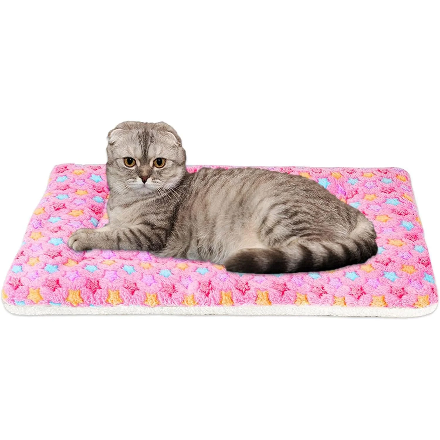 Professional Mora Pets Cat Bed Dog Crate Pad — Ultra-Soft Reversible Fleece 14×17.5 in Pink Clean