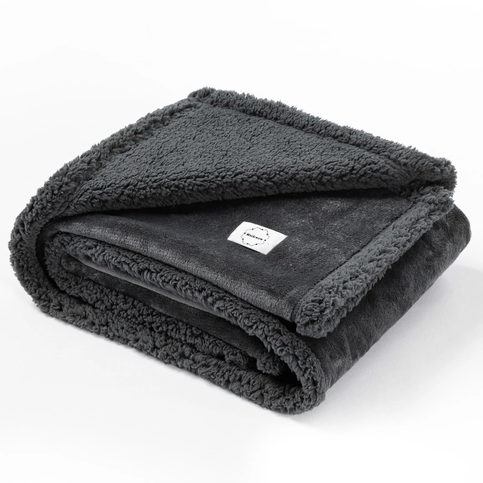 Organic Maidewow Waterproof Gray Dogs Throw Blanket – Reversible Washable Pet Sofa Cover 28x20in Premium