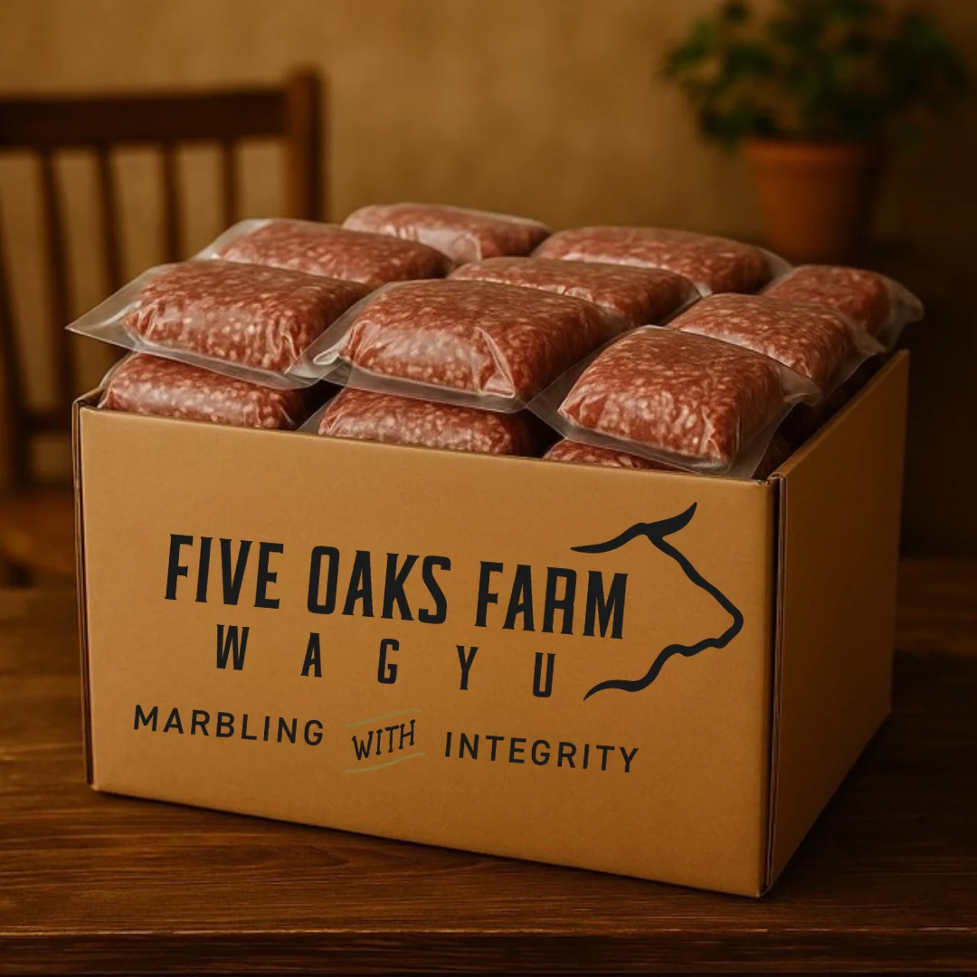 Detailed Paquete de carne molida de Wagyu de 10 lb de FOF Proven