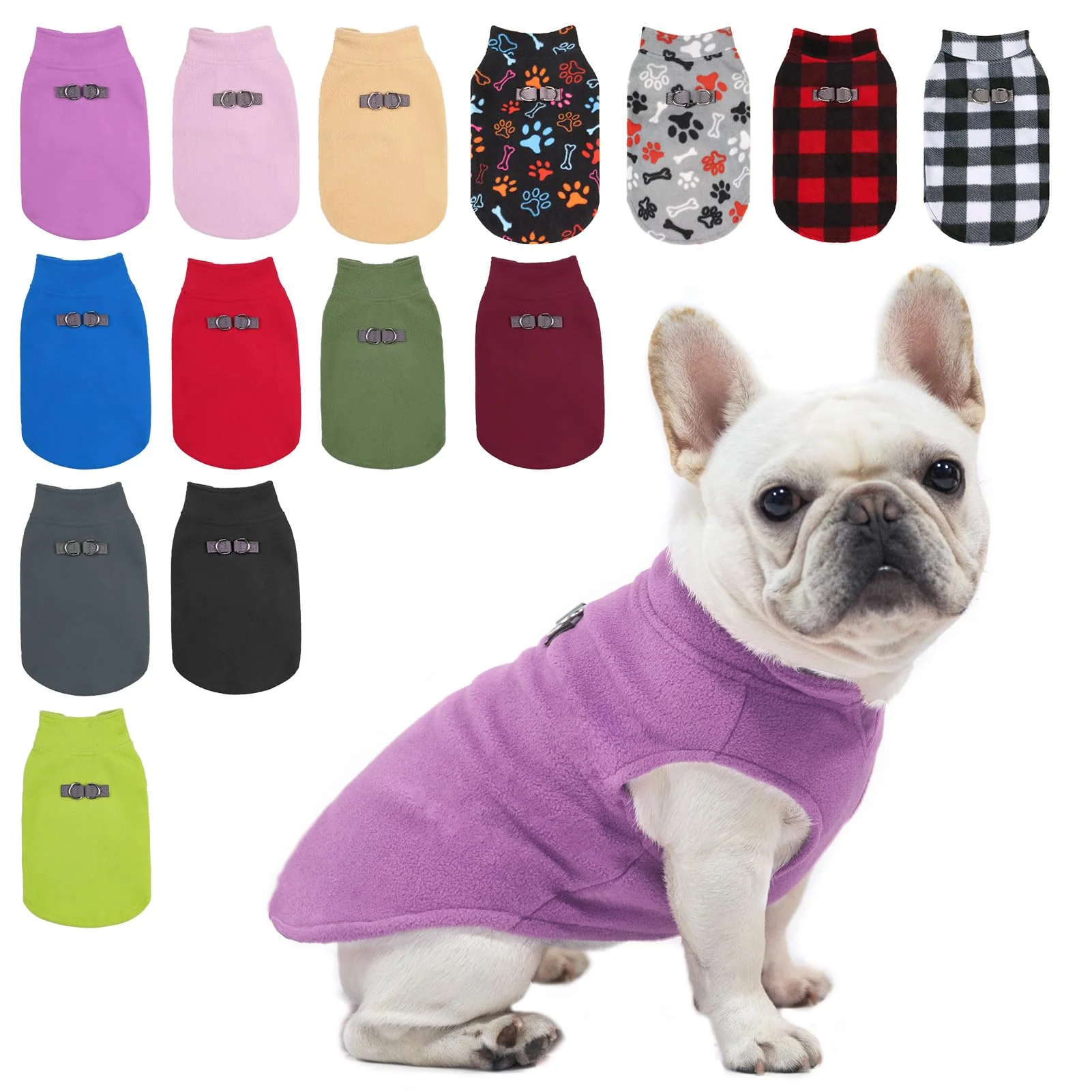 Secure BEAUTYZOO Dog Fleece Vest — Winter Jacket for Small Medium Dogs Pullover Fleece with D-Ring Leash Dependable