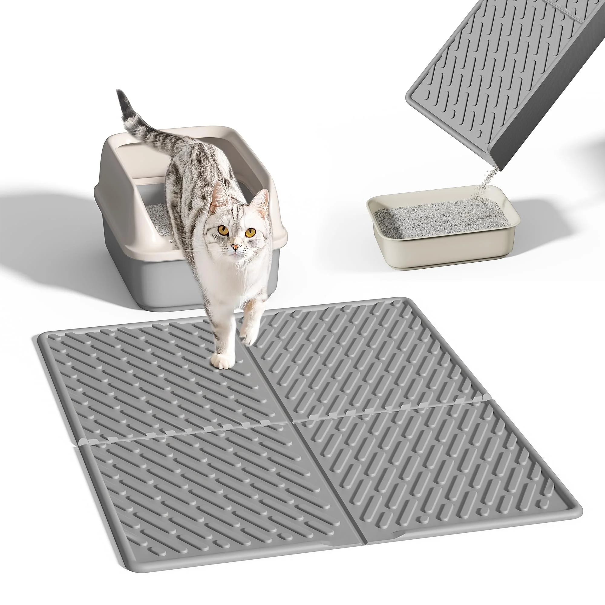 Outstanding Pieviev Cat Litter Mat 31×24 Waterproof Scratch-Resistant Easy Clean Specialty