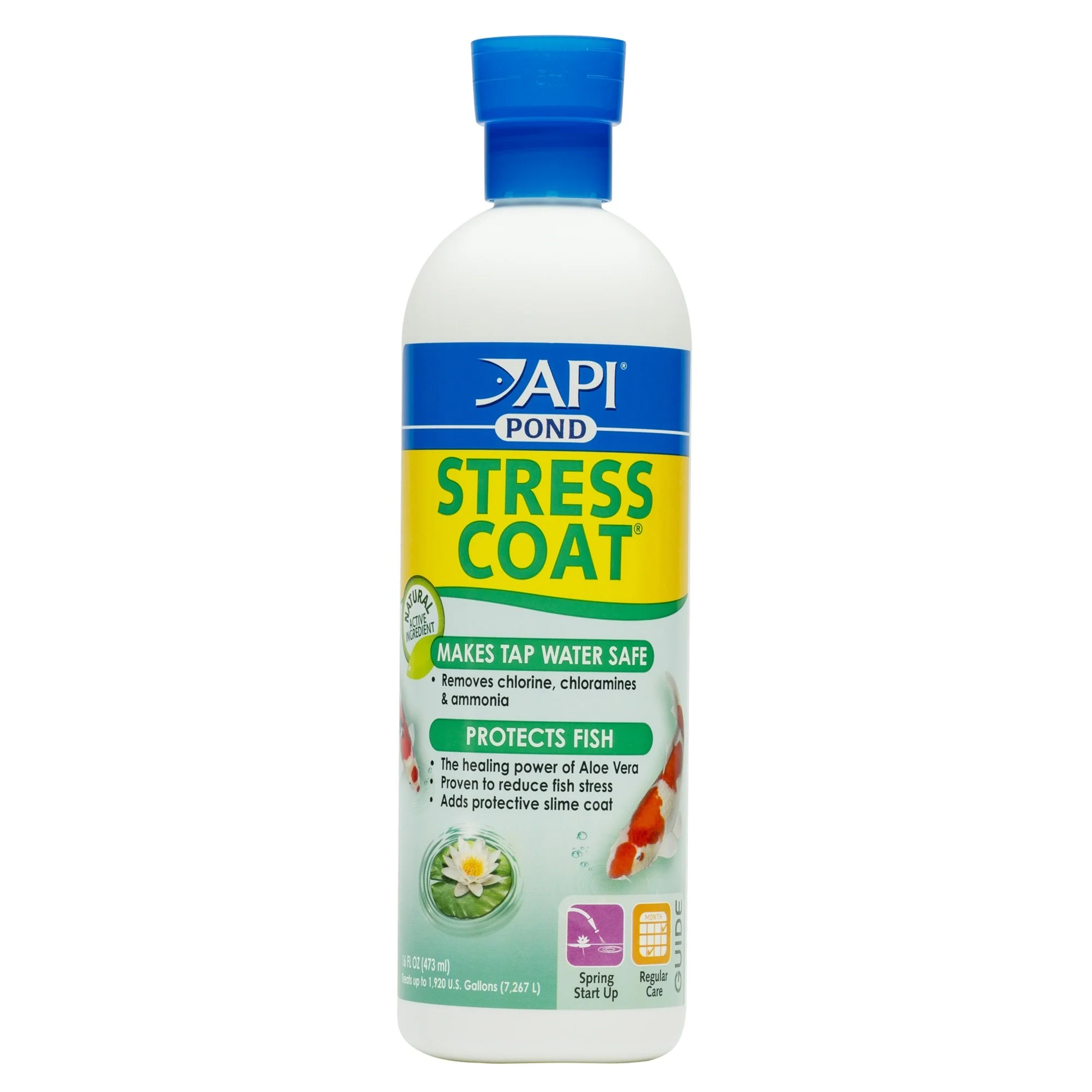 Convenient API POND STRESS COAT Pond Water Conditioner – 16 oz Smart