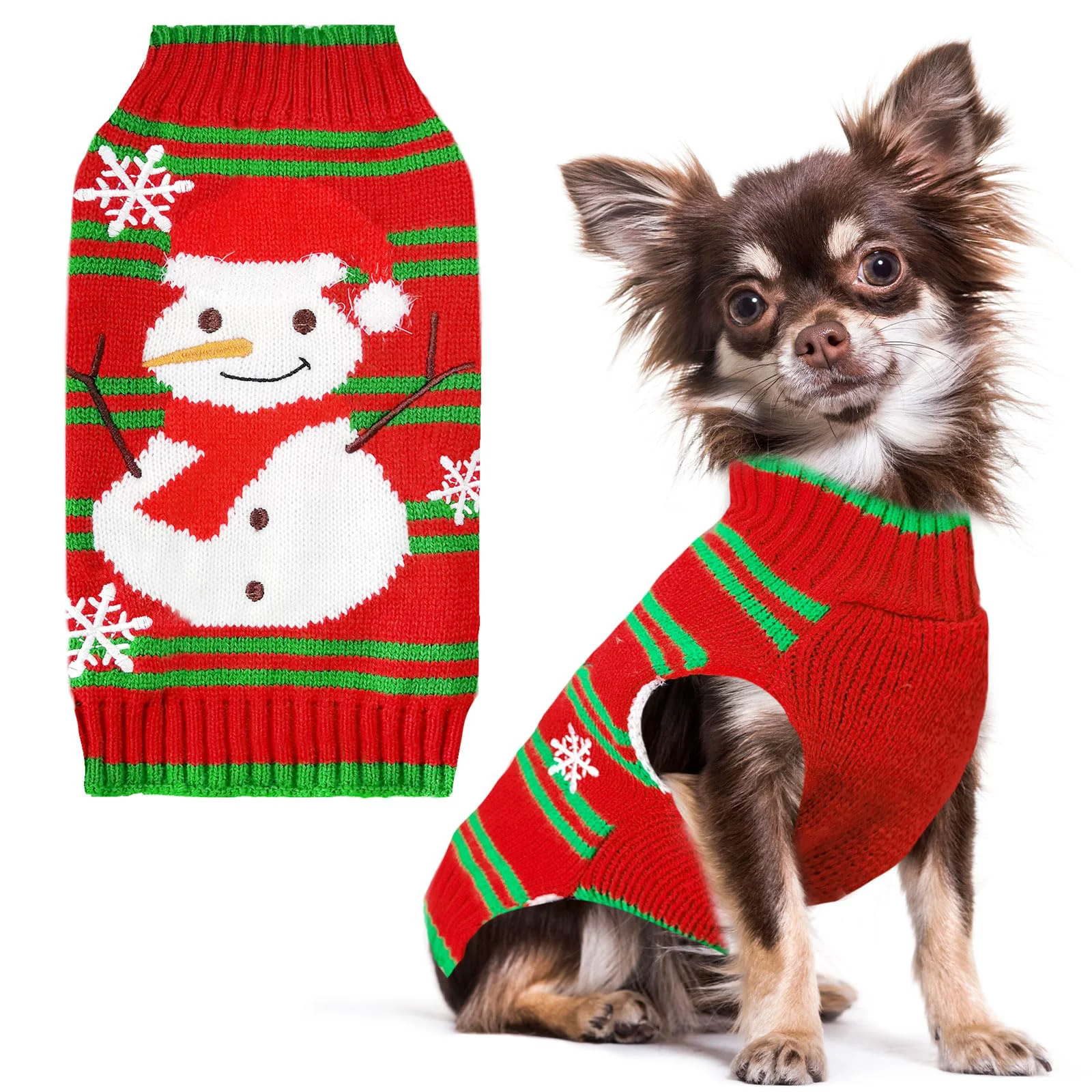 Quality PETCARE Red Snowman Dog Sweater Christmas Holiday Knit for Dogs Cats Small–XL Innovative