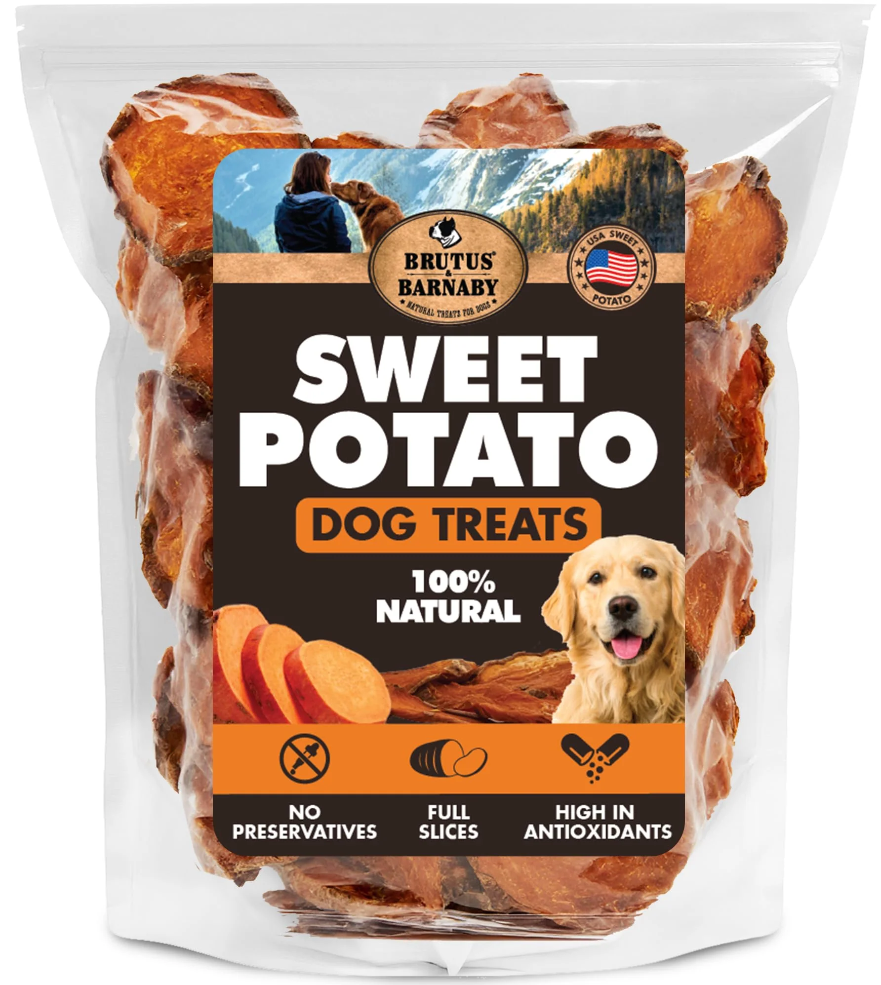 Contemporary BRUTUS BARNABY Sweet Potato Dog Treats – USA-Grown Hypoallergenic One-Ingredient for Sensitive Dogs Reliable