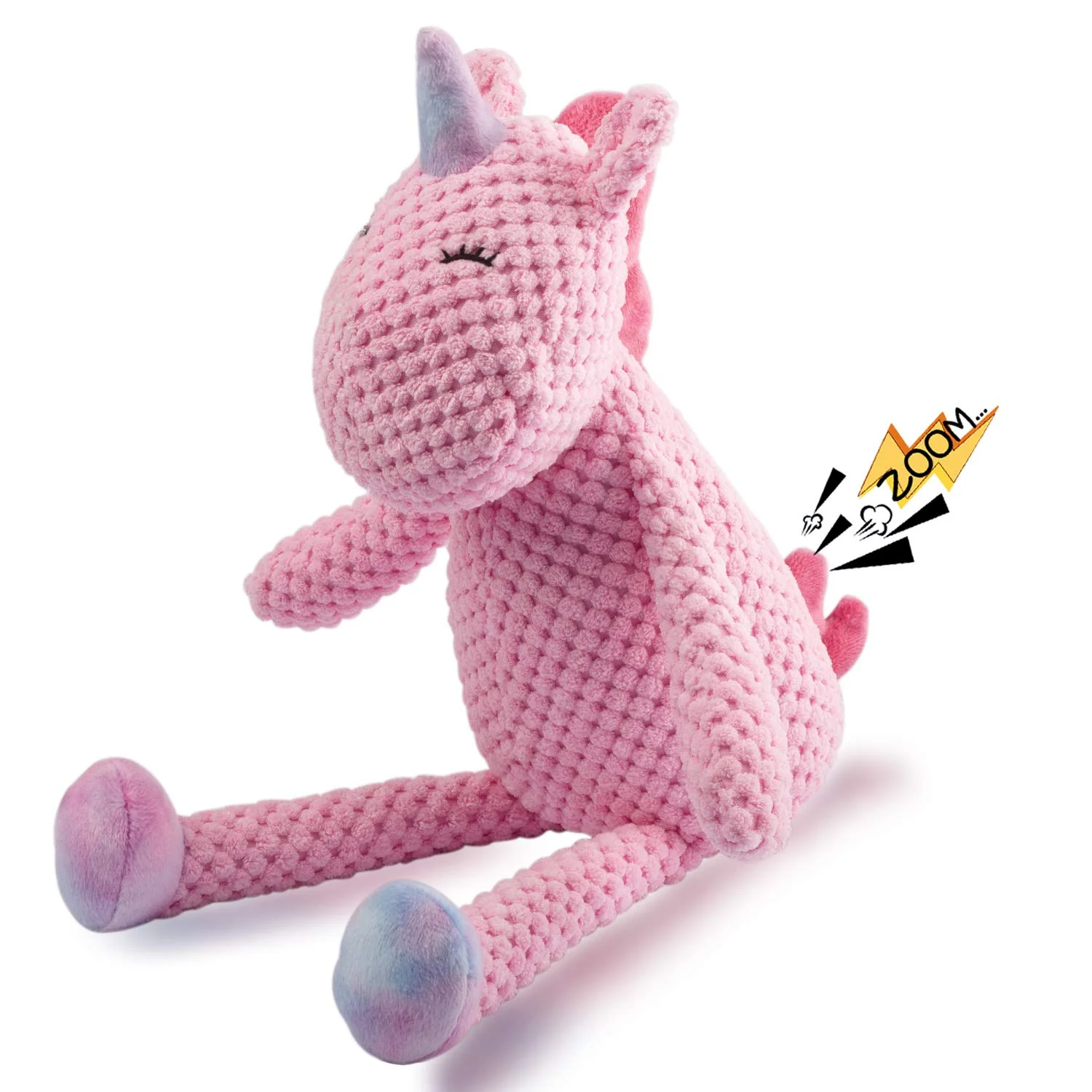 Clean GOOLA Squeaky Dog Toys – Durable Plush Unicorn Pack with Squeaker Crinkle Paper for All Dog Sizes Contemporary