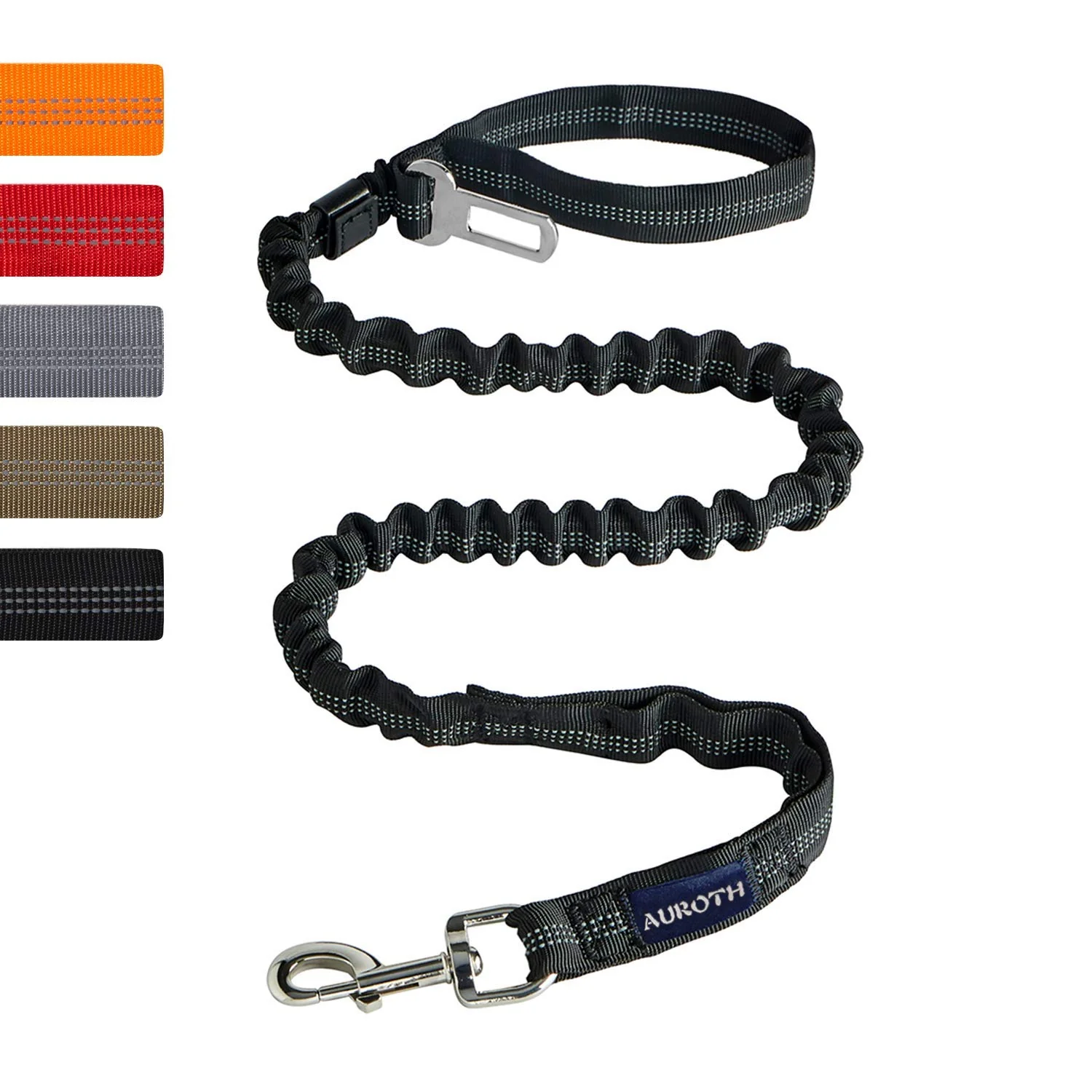 Professional AUROTH Heavy Duty Bungee Dog Leash – 6ft Dual Padded Handles Artisan