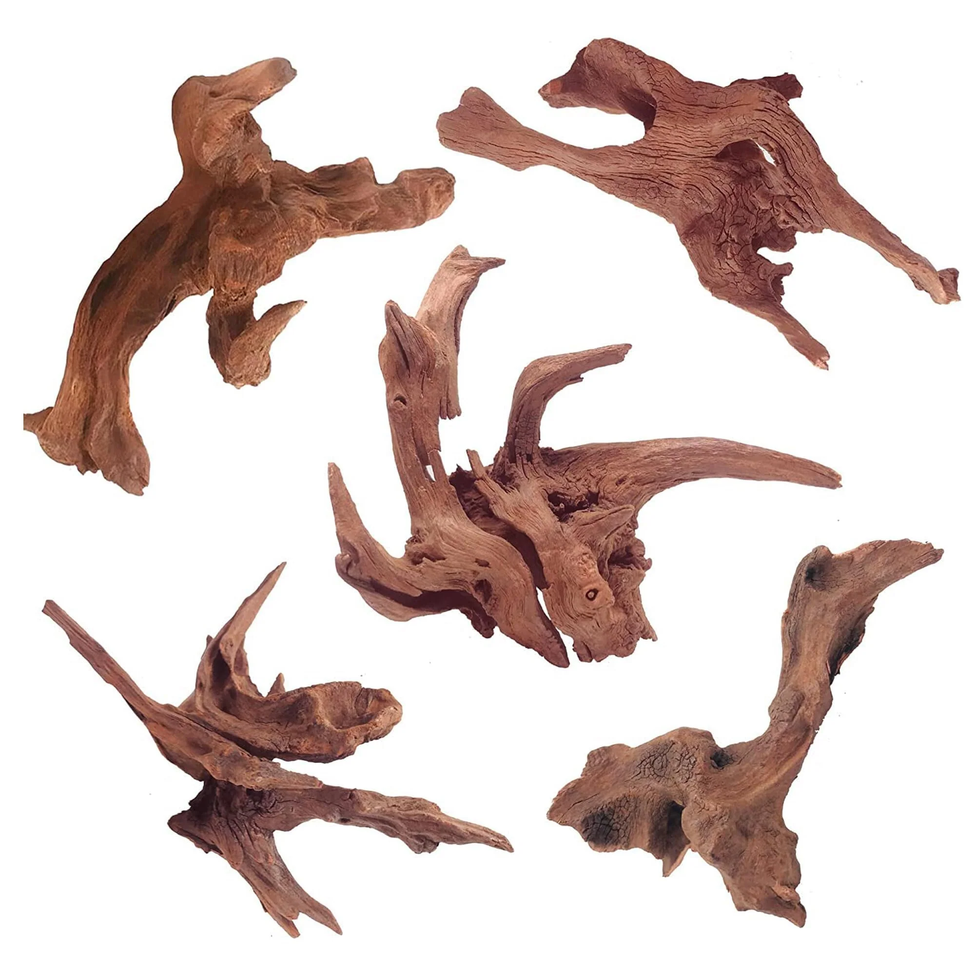 Relaxed WDEFUN Natural Driftwood for Aquarium Decor – 5-Piece Large 5”-8” Set Outstanding