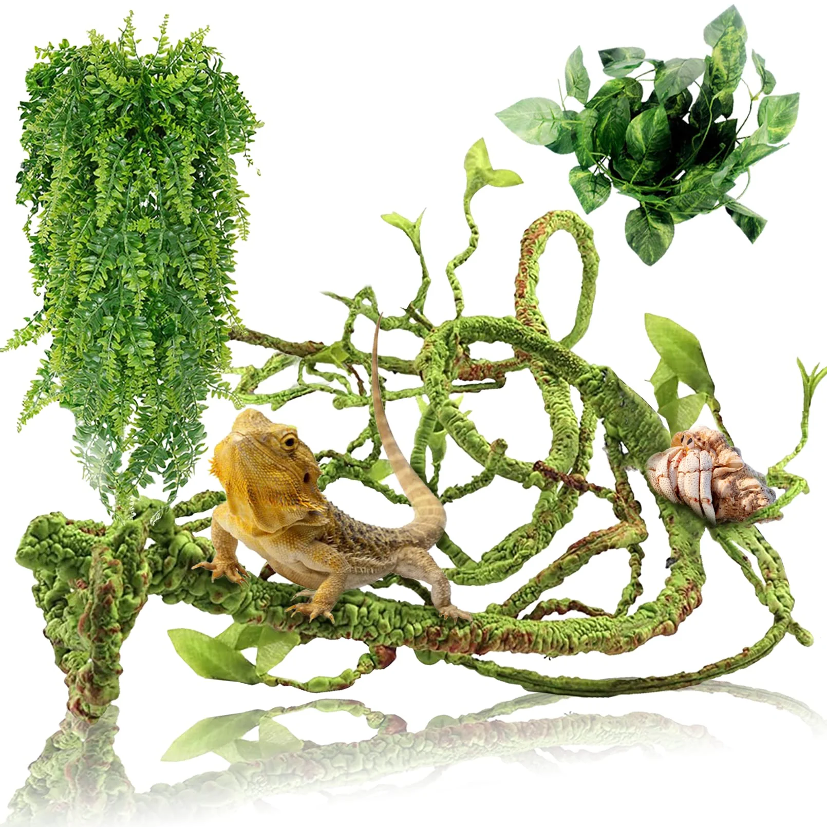 Consistent Hamiledyi Reptile Bendable Jungle Vine — Terrarium Decor 43in Outstanding