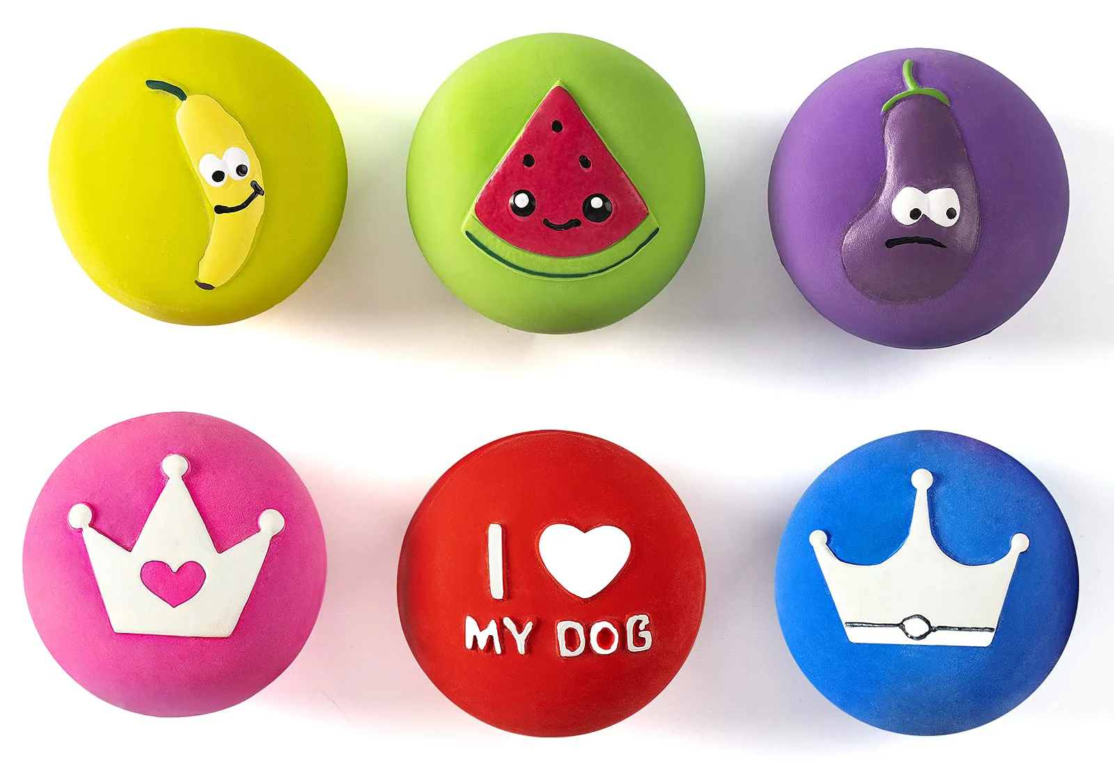 Artisan Pawdoer Squeaky Dog Ball – Soft Latex Toy Pack for Puppies Small Dogs 6-Pack Comfortable