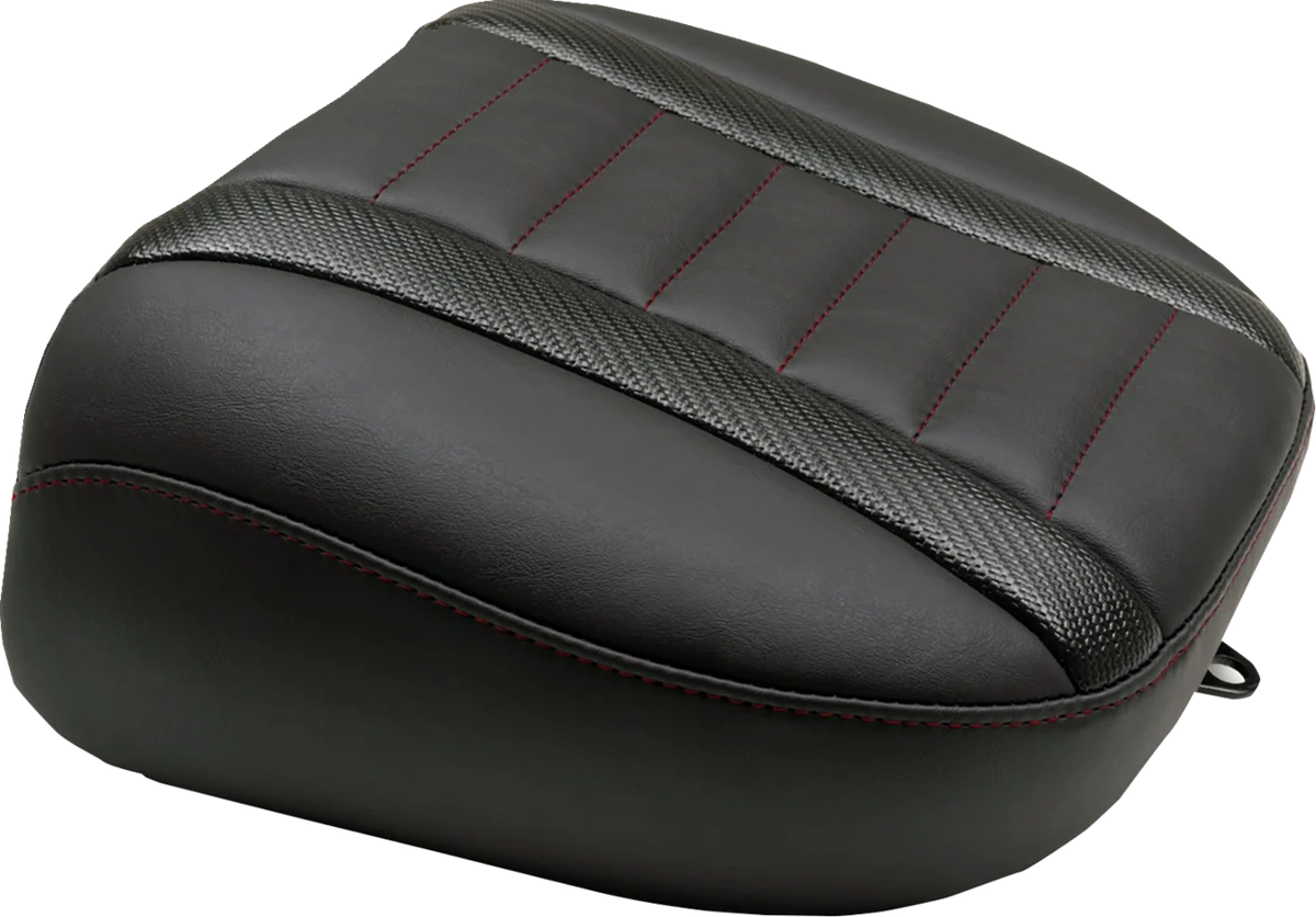 Functional MUSTANG Deluxe Touring Passenger Seat – Dark Cherry Stitch – FLT FLH ’23-’25 88402DC Advanced