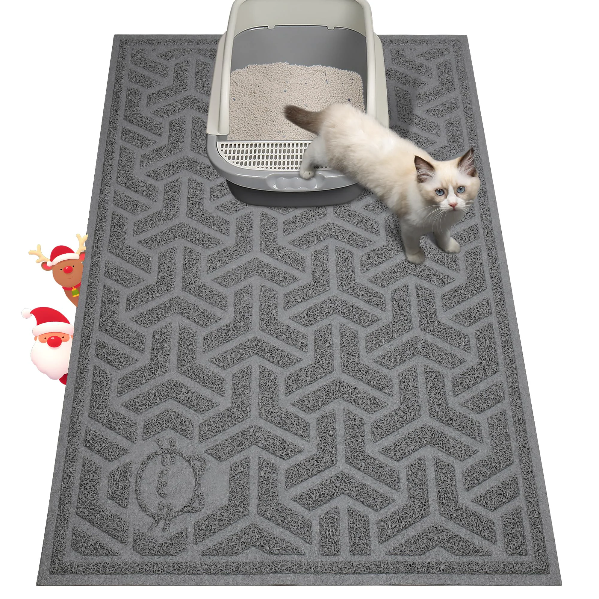 Prestigious UPSKY Cat Litter Mat Large 35×24 in Waterproof Anti-Slip Easy-Clean High-End