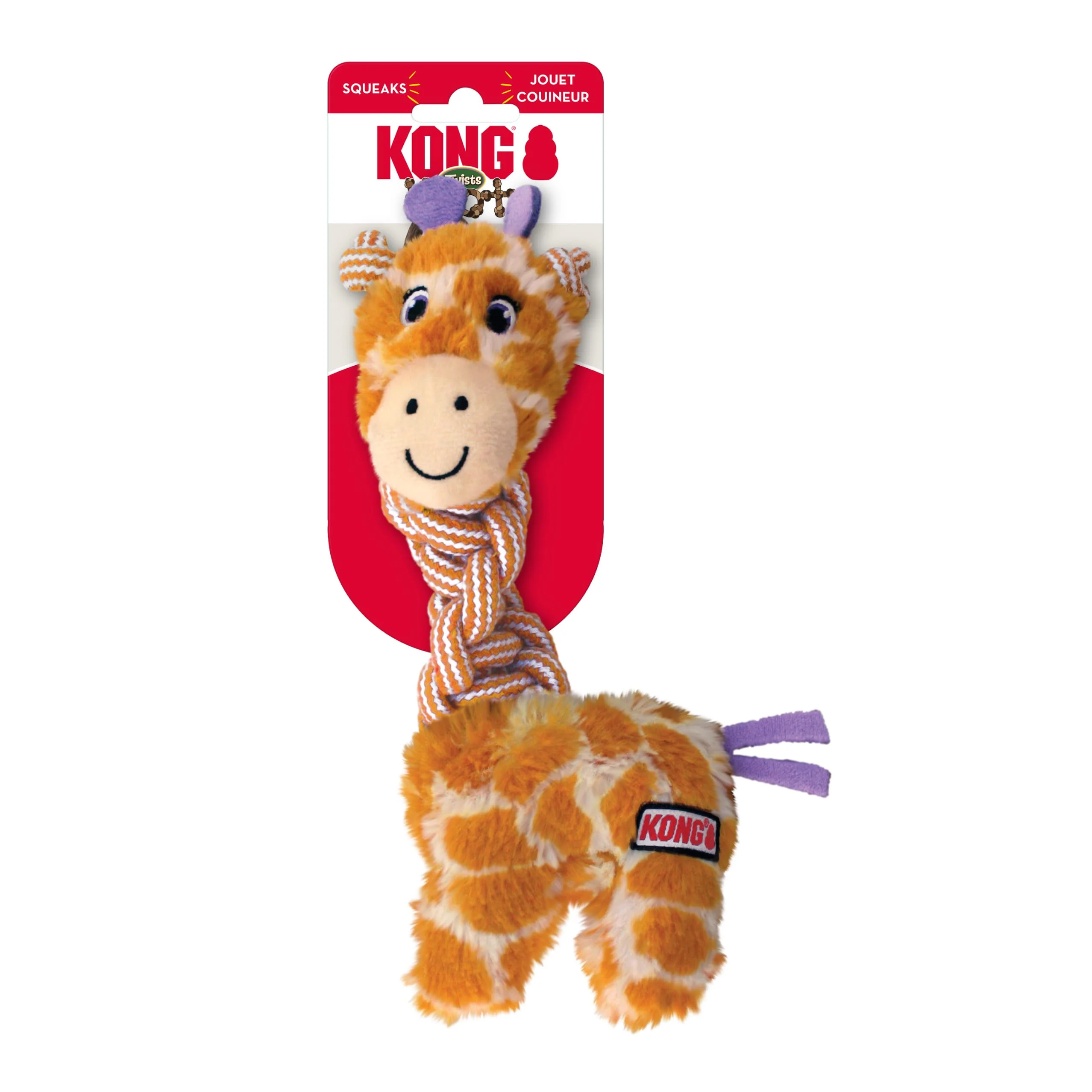 Soft KONG Knots Twists Plush Dog Toy – Durable Rope Plush for Tug Toss Squeaker Small Medium Genuine